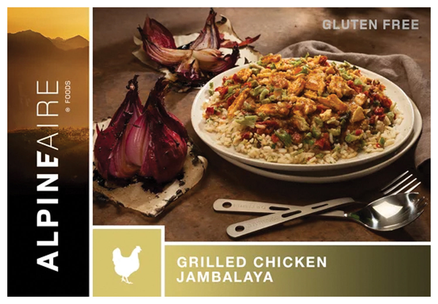 Alpine Aire Grilled Chicken Jambalaya - Quick & Flavorful Freeze-Dried Camping Meal | Perfect for Backpacking, Hiking & Emergency Preparedness