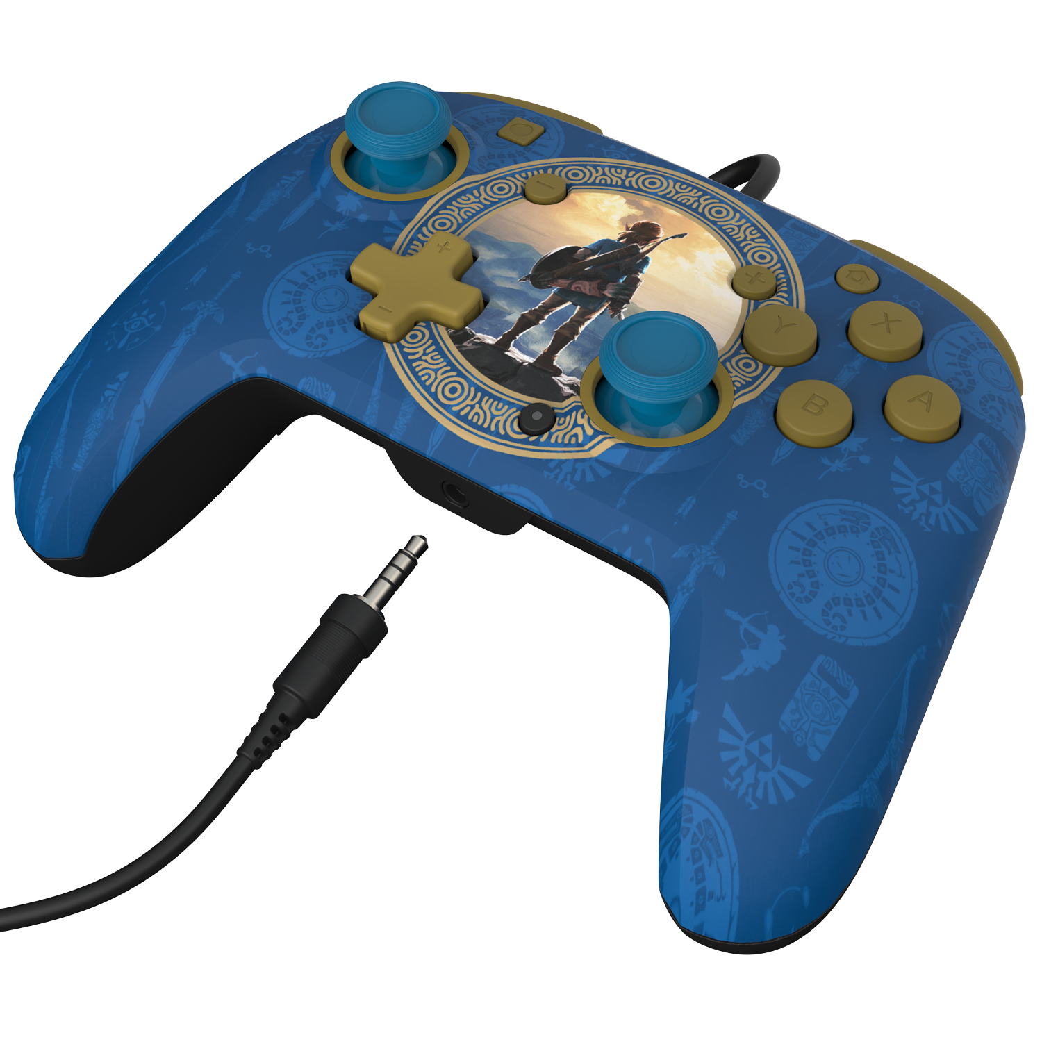 Nintendo Switch Hyrule Blue REMATCH Controller - Wireless Pro Gamepad for Nintendo Switch & OLED - Ergonomic Design for Long Gaming Sessions - Perfect for Zelda Fans & Multiplayer Gaming