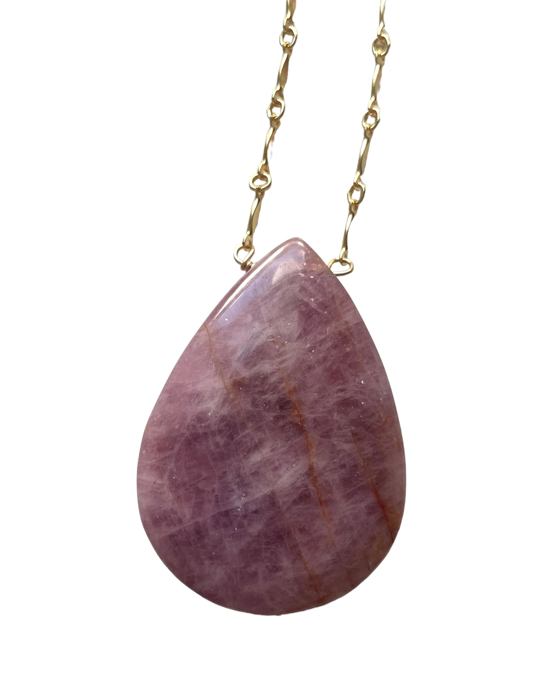 Large Rose Quartz Statement Crystal Necklace - 18K Gold Filled Healing Jewelry for Women - Perfect for Meditation, Yoga & Spiritual Gifts