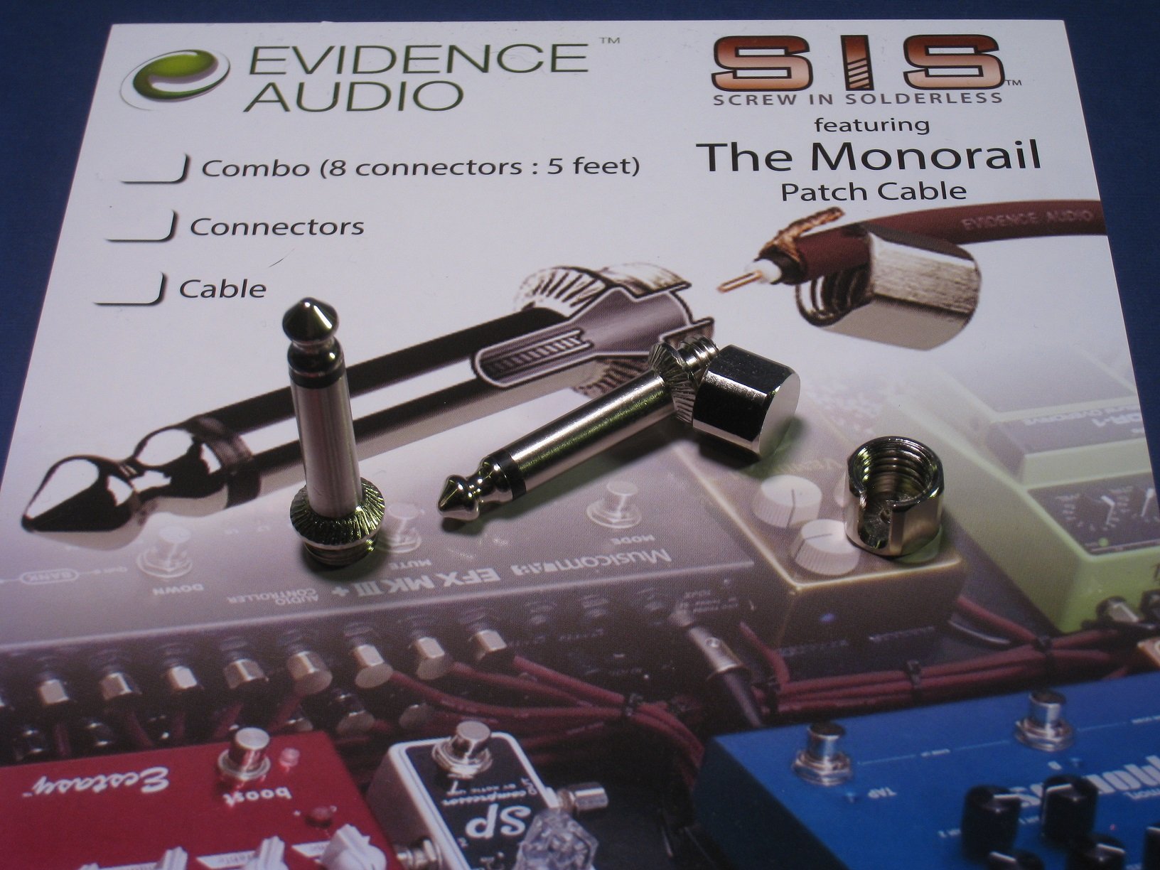 Geistnote Evidence Audio The Monorail Guitar Cable - 10ft Burgundy SIS Solderless Pedalboard Kit with 10 Plugs | Premium Instrument Cable for Guitarists & Musicians | Perfect for Live Performances, Studio Recording & Pedalboard Setup