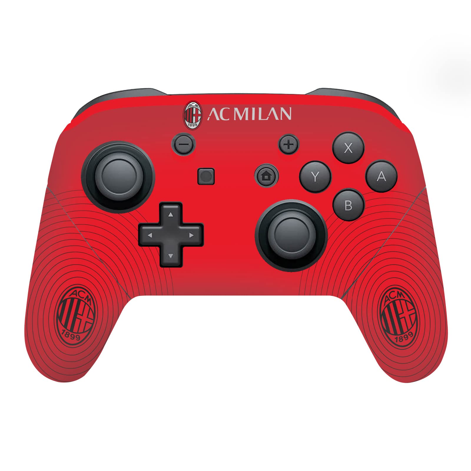 Official AC Milan Red & Black Vinyl Art Skin Sticker for Nintendo Switch Pro Controller - Durable Gaming Skin, Easy to Apply, Perfect for Gamers & Soccer Fans - Enhance Your Gaming Setup with Team Spirit