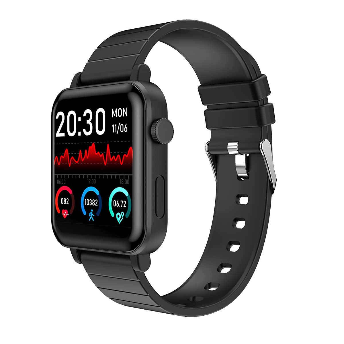 ATMPC 1.54 Inch IPX68 Waterproof Fitness Tracker Smartwatch with Heart Rate Monitor, Sleep Tracking, Pedometer & Calorie Counter - Activity Tracker for Men & Women, Compatible with Android iOS - Perfect for Gym, Running & Daily Health Monitoring
