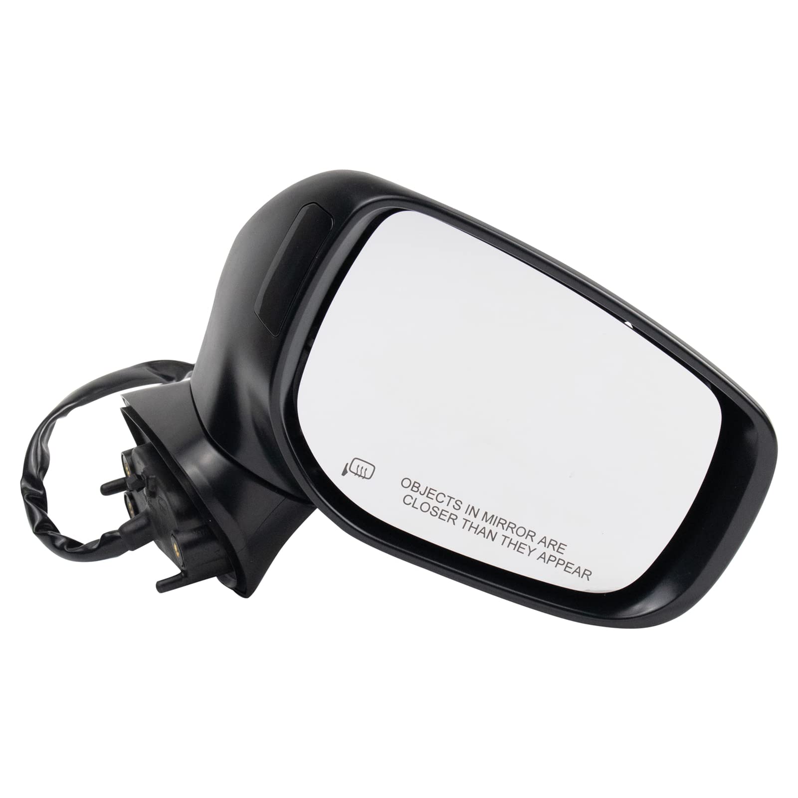 TRQ Right Side Mirror with Heated Glass, Housing, Turn Signal & Blind Spot Indicator - Compatible with 2017-2019 Subaru Impreza (SU1321158, SU1321179) - Perfect for Winter Driving & Enhanced Safety
