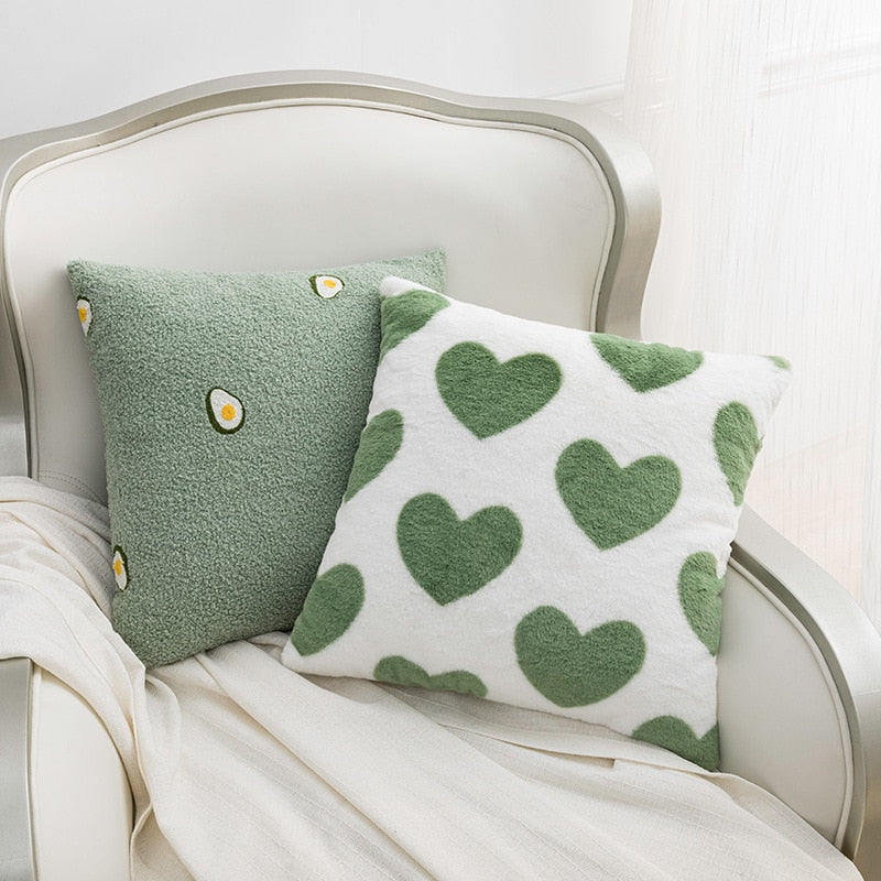 Adorable Geometric Felt Pillow Covers - Soft Decorative Cushion Cases for Living Room, Bedroom & Nursery - Home Decor Accent Pieces for Sofa, Chair or Bed