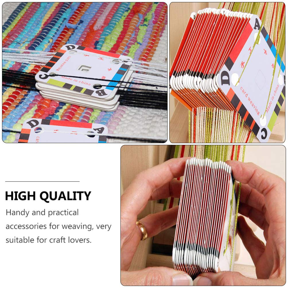 200Pcs Weaving Cards for Inkle Loom - 5cm Cardboard Tablet Weaving Supplies | DIY Handmade Weaving Tools for Craft Projects, Loom Weaving & Fiber Art Creations