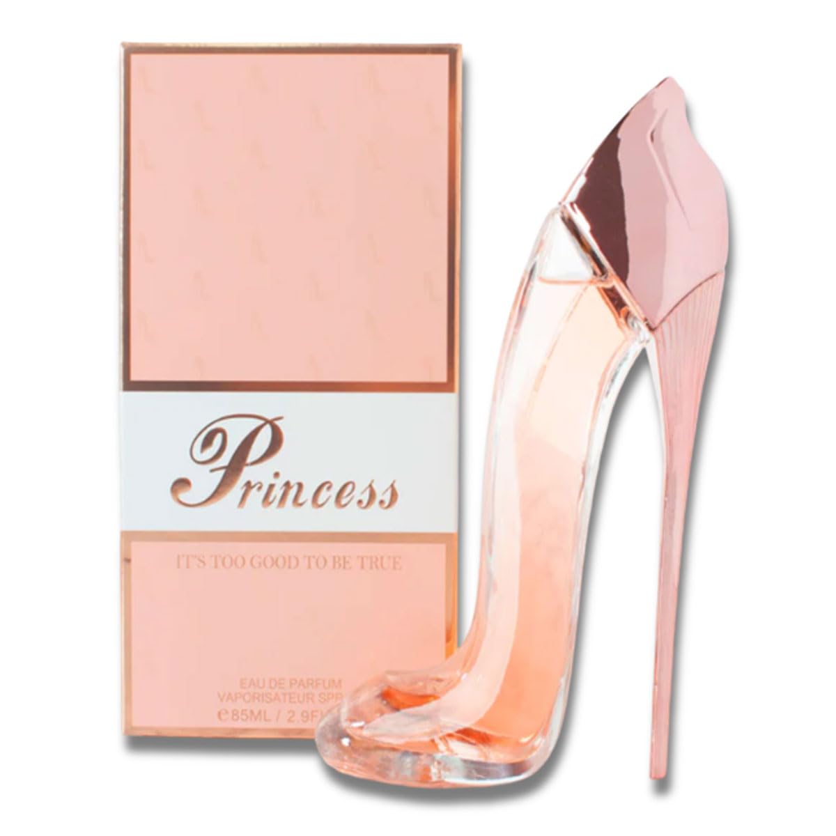Princess High Heels Pink Women's Perfume 85ml Eau De Parfum Spray - Vanilla Bergamot Essential Oil from France | Elegant Fragrance for Date Night, Parties & Special Occasions