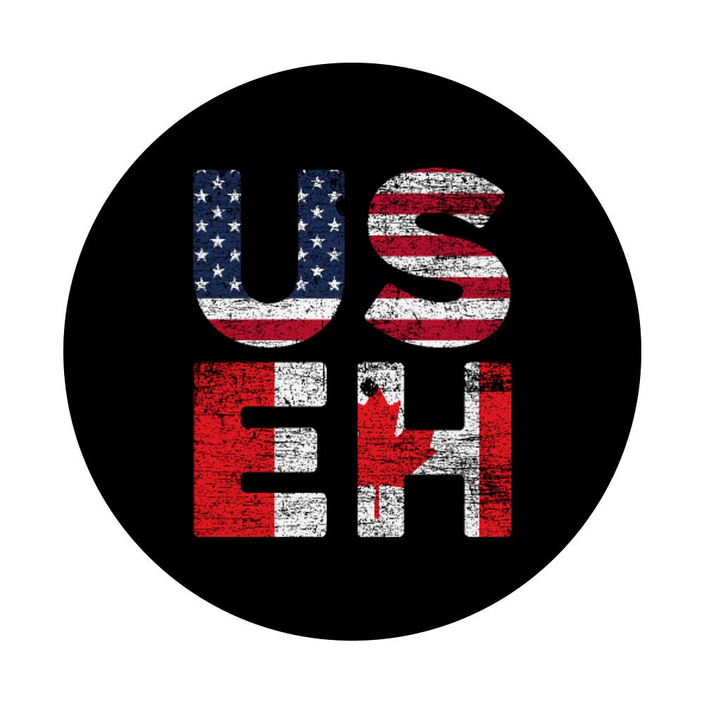 USA & Canada Flag PopSockets PopGrip - Swappable Phone Grip for iPhone, Samsung & Tablets | Perfect for Travel, Work & Daily Use