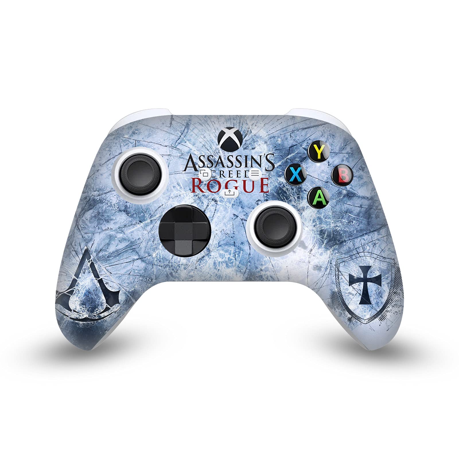 Official Licensed Assassin's Creed Glacier Logo Vinyl Skin Decal Sticker for Xbox Series X/S Controller - Gaming Accessories for Enhanced Grip & Customization - Perfect for Gamers & Collectors