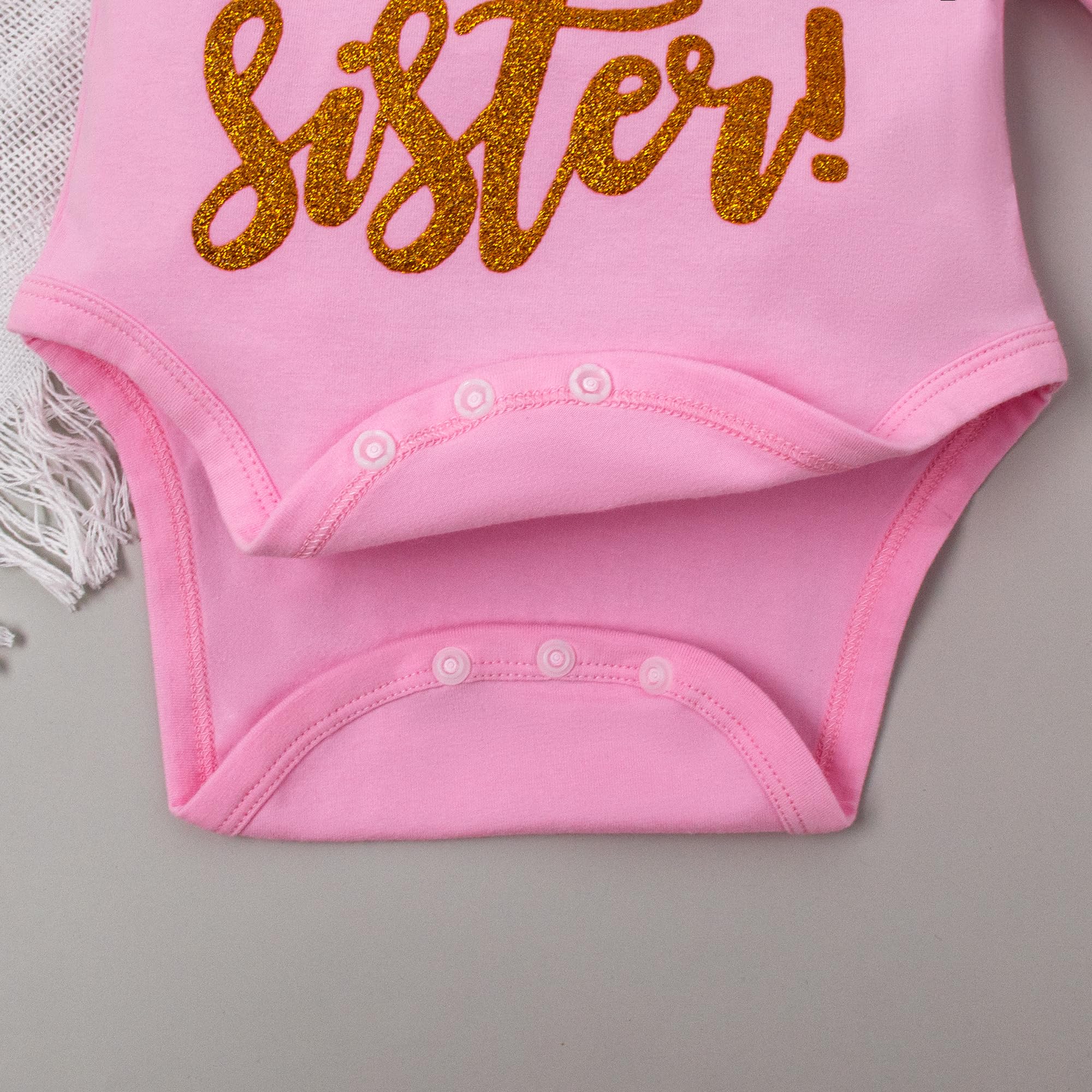 LYSMuch Big Sister T-Shirt for Toddler Girls - Perfect for Sibling Announcement
