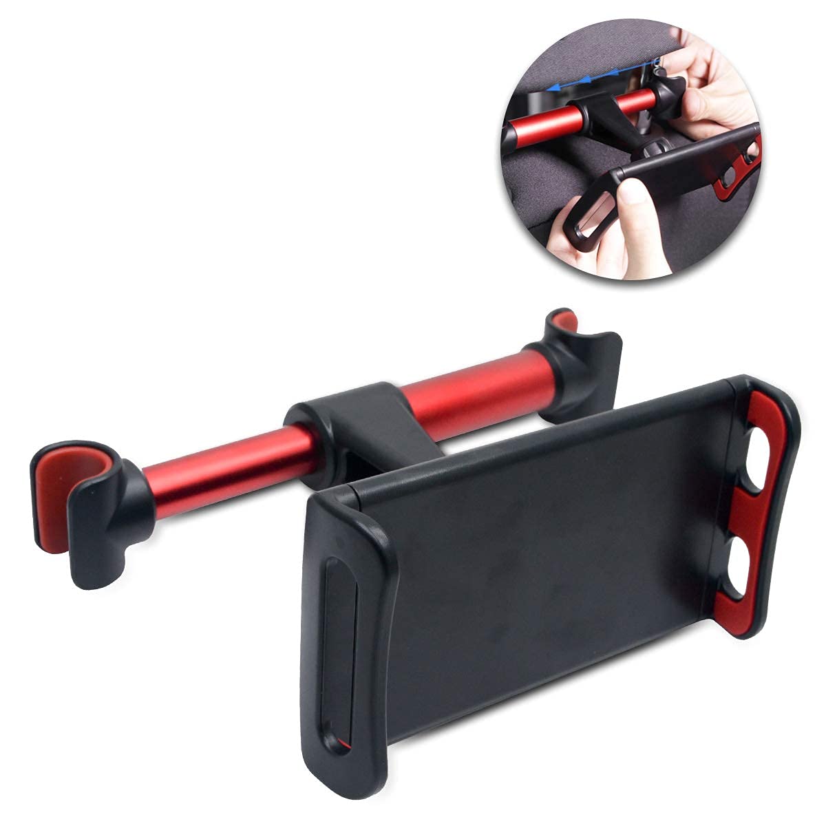 MACHSWON Universal Car Headrest Mount - Adjustable Tablet Holder for Back Seat | Compatible with iPad, Kindle, Samsung | Perfect for Road Trips & Kids Entertainment