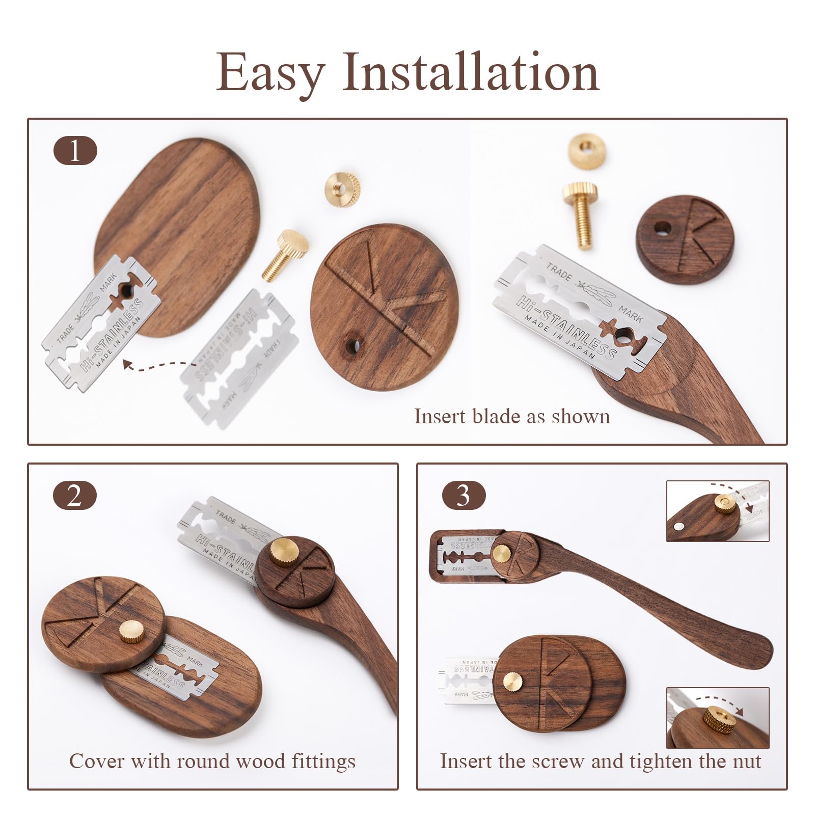 Premium Bread Lame Set with Blade Cover - 2 Stainless Steel Scoring Knives & 5 Feather Blades - Professional Dough Scoring Tool for Artisan Bread Baking, Sourdough & Baguettes - Perfect for Home Bakers & Professional Chefs (LUNA & ELEGANT Series) - Ideal for Creating Beautiful Patterns on Homemade Breads, Sourdough Loaves, and Artisan Bakery Products
