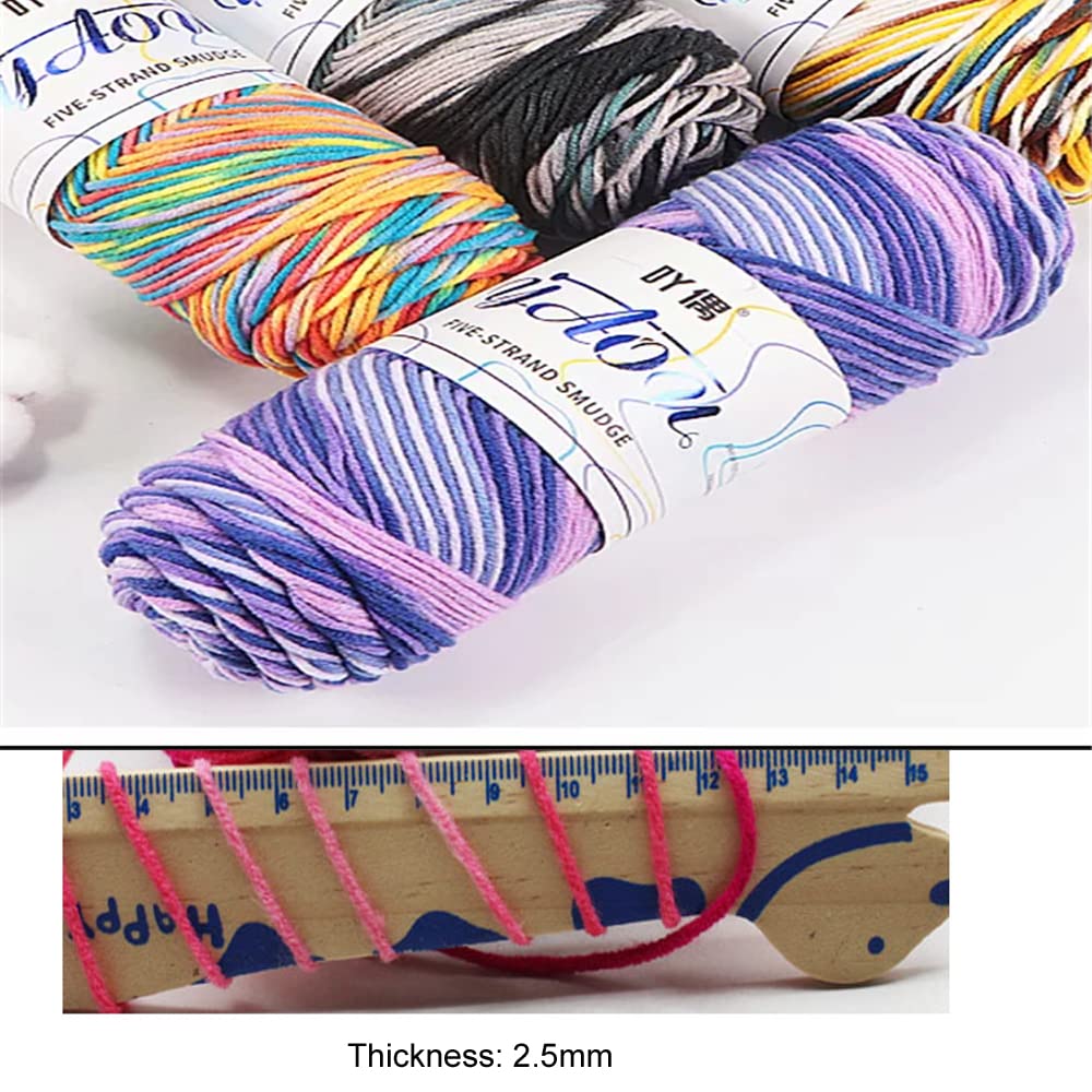 300g (3x100g) Soft Acrylic Knitting Yarn for Crochet, Baby Sweaters & DIY Crafts - Ombre Cotton Blend in Blue - Perfect for Handmade Scarves, Hats & Home Decor