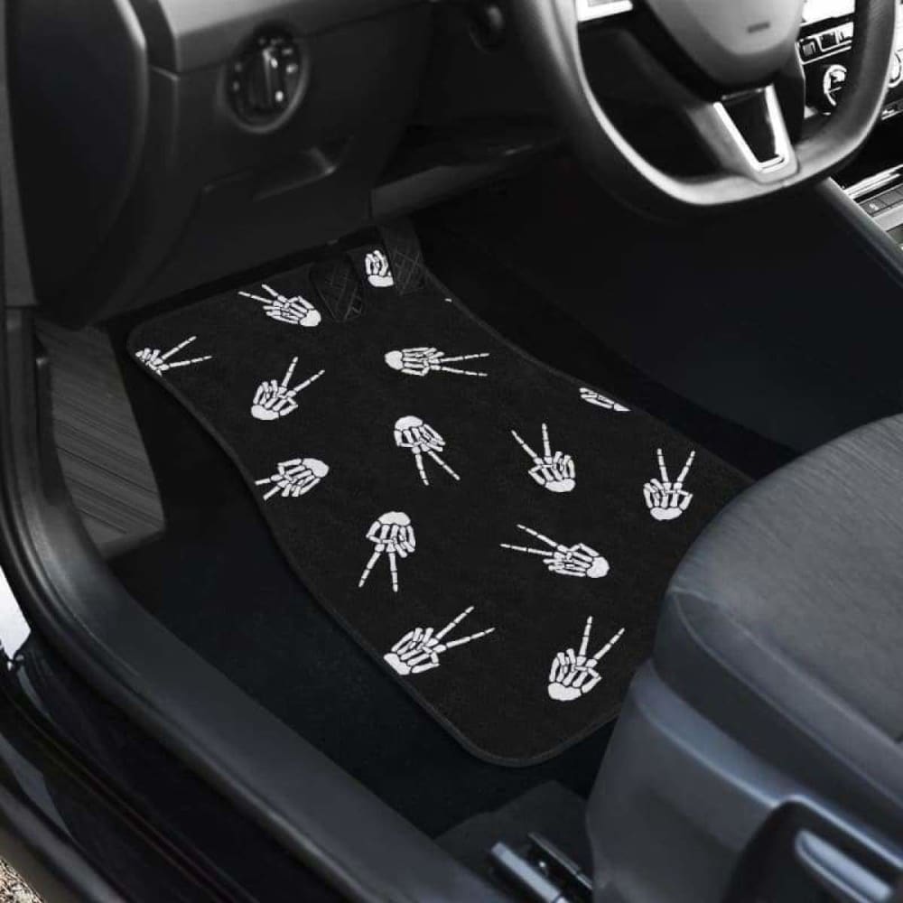 Bone Hand Halloween Car Floor Mats - Non-Slip Custom Fit for Vehicles - Perfect for Halloween Decor & Horror Themed Cars