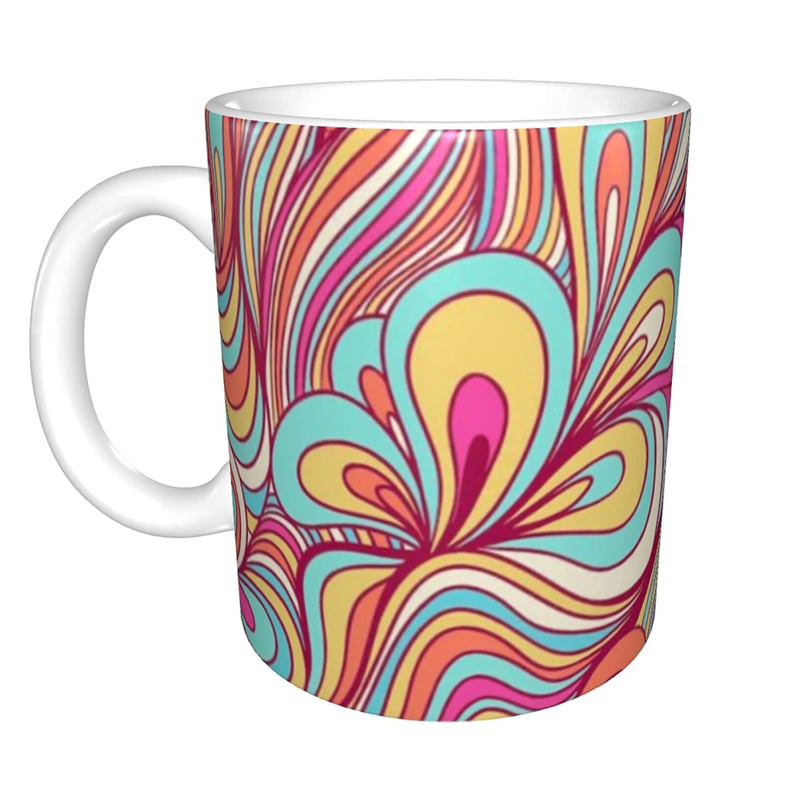 Xiaoguaishou Abstract Art Coffee Mug - Ceramic Tea Cup with Handle for Office & Home - Funny Novelty Gift for Cappuccino, Latte, Hot Chocolate - Perfect for Gifts, Work Desks & Cozy Moments