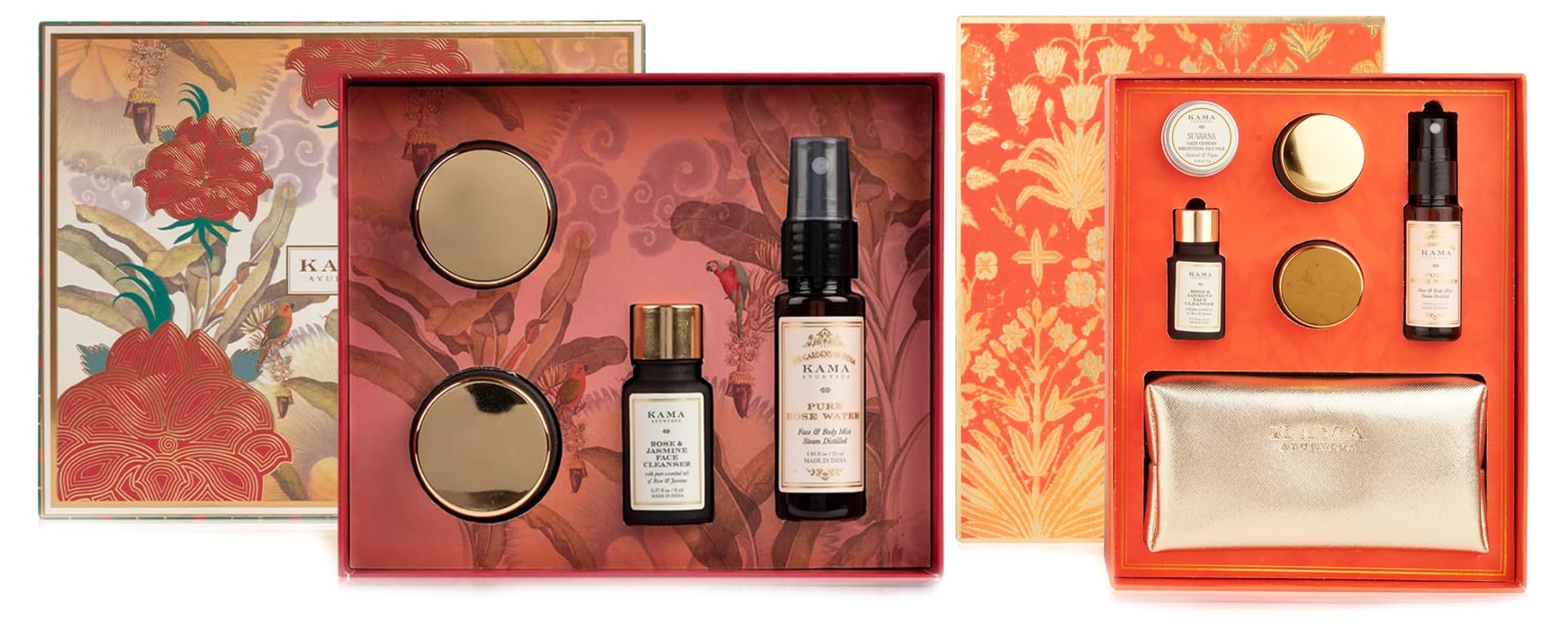 Kama Ayurveda Gold Glow & Must Have Skincare Gift Box Set - Luxury Ayurvedic Beauty Combo for Radiant Skin | Perfect Gift for Holidays, Birthdays & Self-Care Rituals