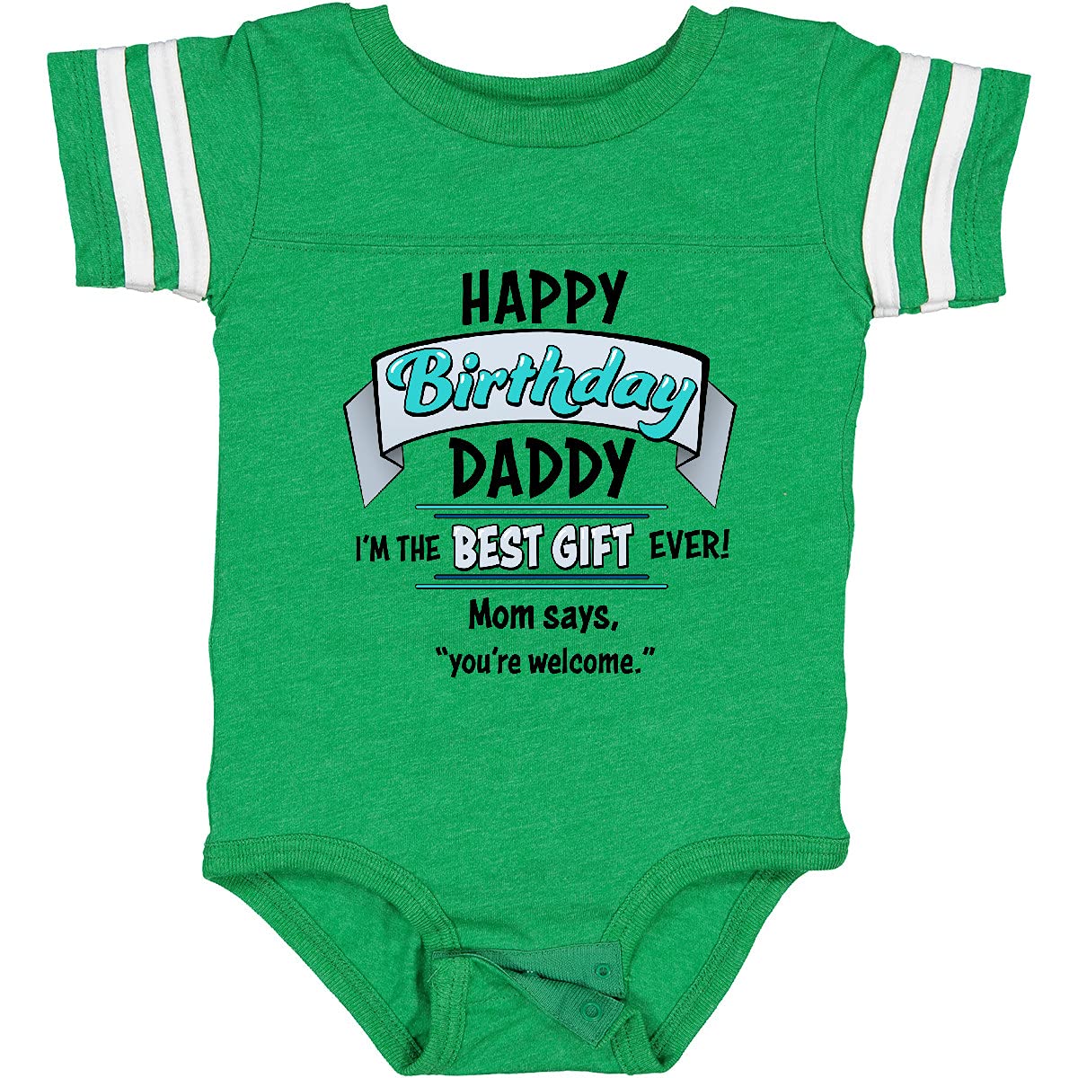 Inktastic Happy Birthday Baby Bodysuit - Cute Blue Onesie for Newborns & Infants - Perfect for Birthday Parties, Photo Shoots & Gifts