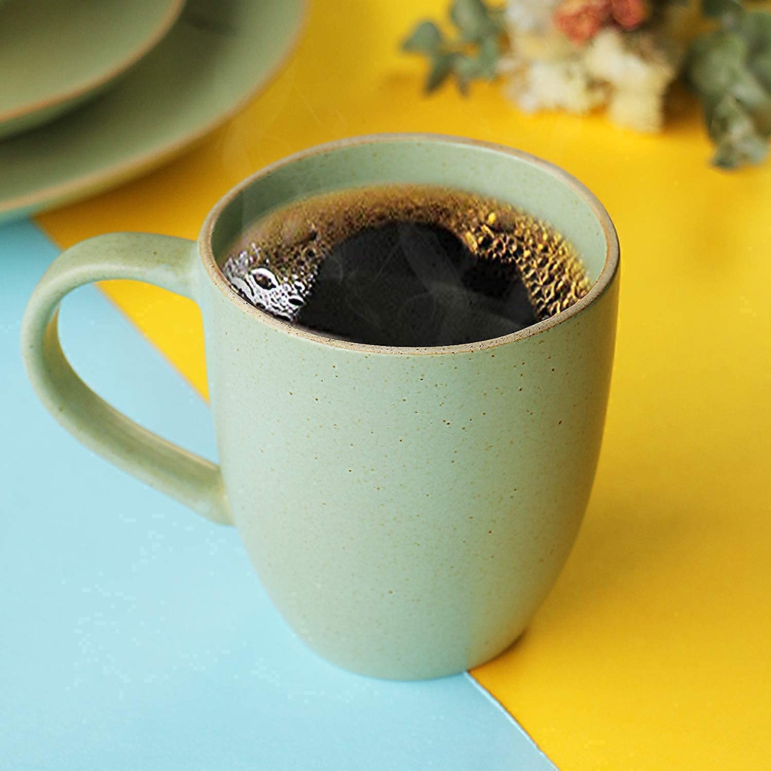 STAR MOON 420ML Ceramic Coffee Mugs - Microwave Safe for Home & Office Use