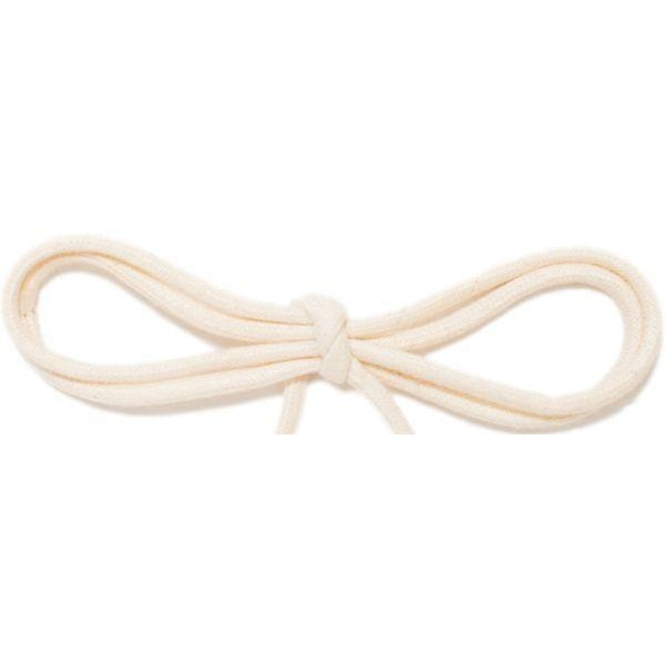 Waxed Cotton Thin Round Dress Shoelaces - Natural White 1/8 Inch (144 Yards) | Premium Quality for Boots, Dress Shoes & Outdoor Footwear