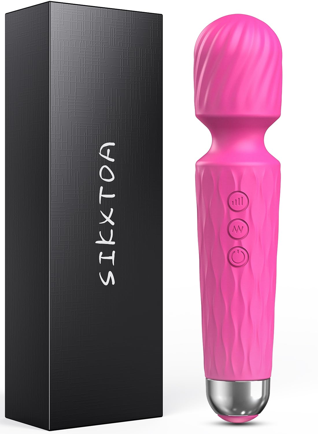 Powerful Waterproof Rose Vibrator Wand for Women - 8 Speeds & 20 Patterns Clitoral Stimulator, G-Spot Massager - Perfect for Solo Play, Couples & Sensual Relaxation