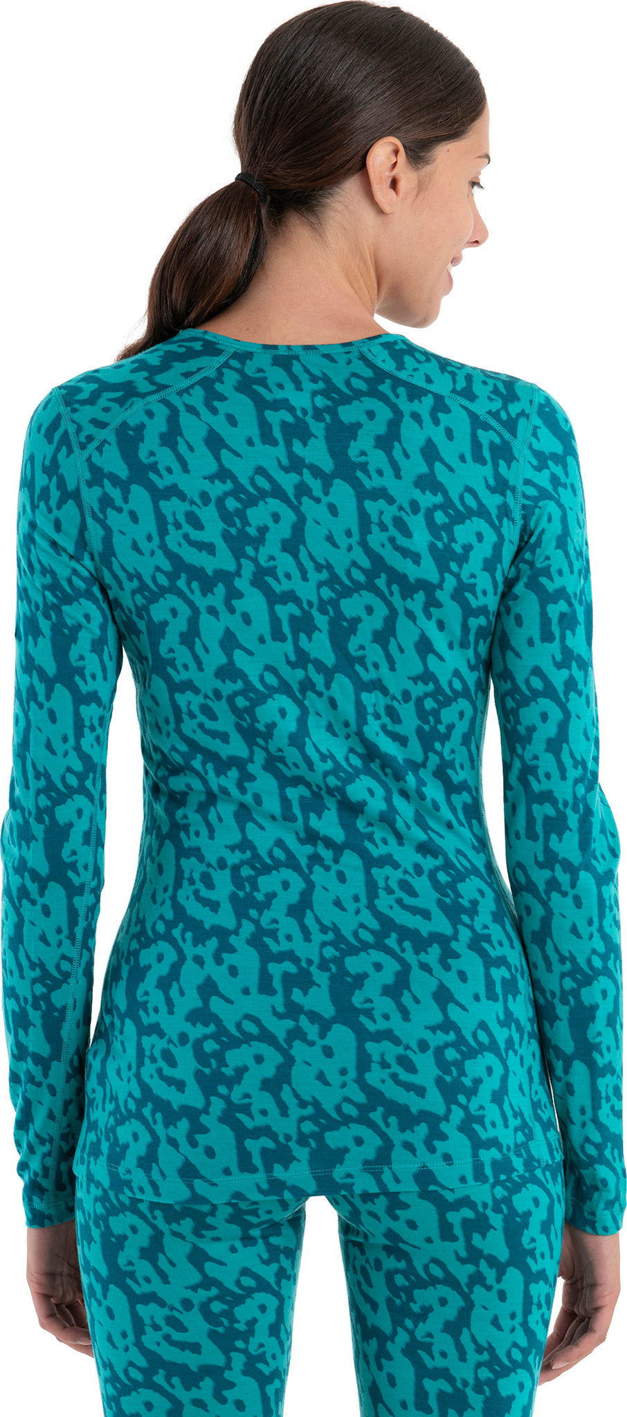 200 Oasis Macro Forms Merino Wool Long Sleeve Thermal Top for Women - Warm Winter Base Layer for Hiking, Skiing & Outdoor Activities