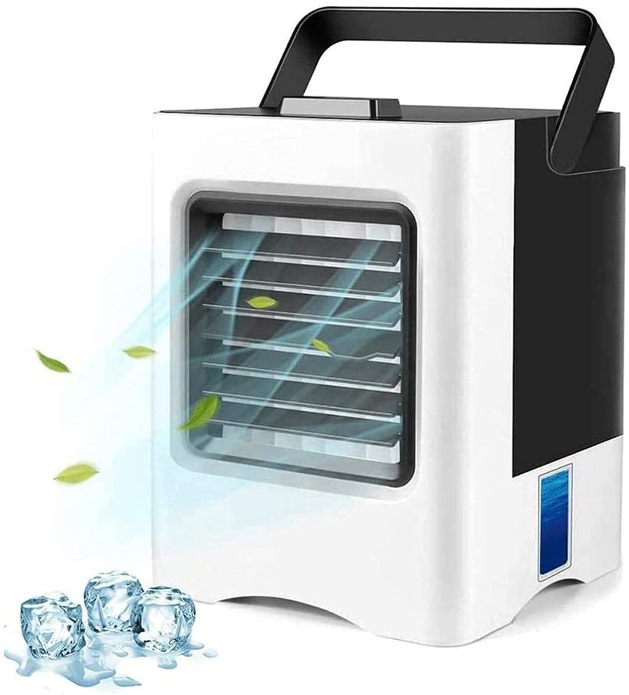 XUERUIGANG Portable Air Conditioner Fan - 3 Speed Adjustable, Ultra Quiet Evaporative Air Cooler with Ice Tray for Home, Office, Bedroom & Desktop Use - Perfect for Summer Cooling (White)