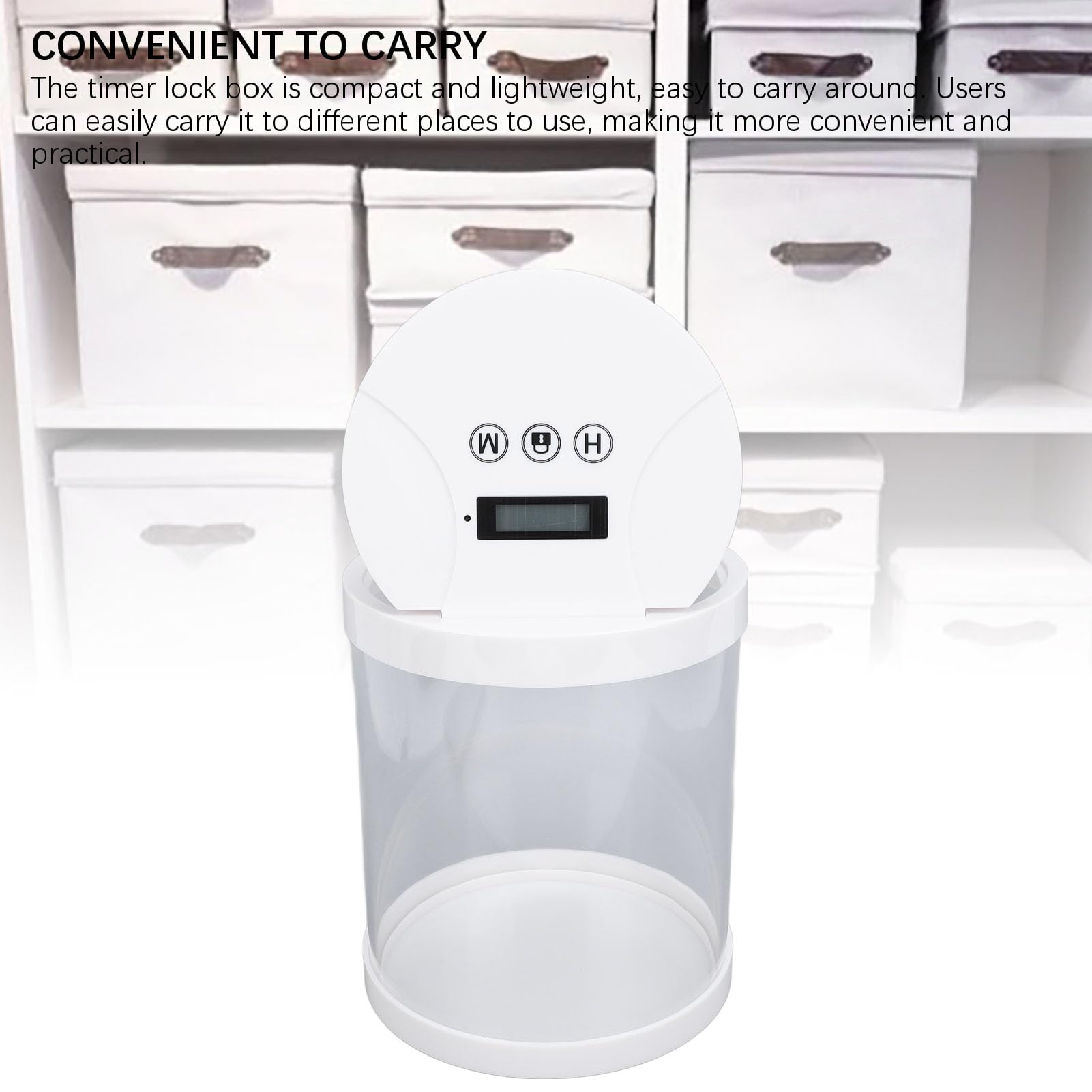 Electronic Password Timer Lock Box for Phone, Keys & Wallet - Multi-Purpose Time Lock Container for Home, Office & School - Durable Plastic Safe Box (White) - Perfect for Focus, Productivity & Self-Control