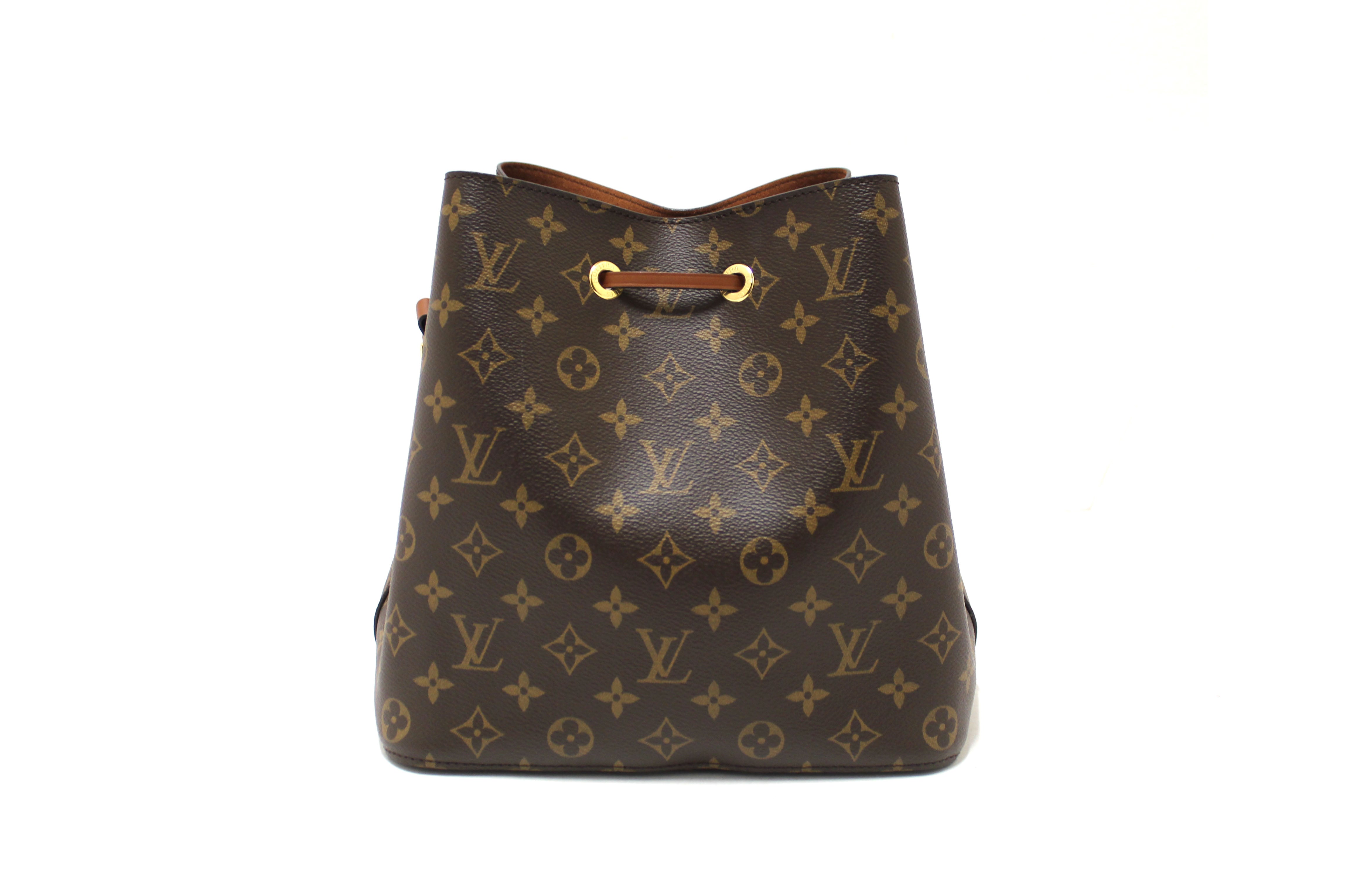 Authentic Louis Vuitton Monogram NeoNoe Shoulder Bag - Classic Brown Leather Bucket Purse for Women | Perfect for Work, Travel & Everyday Luxury Fashion Accessory
