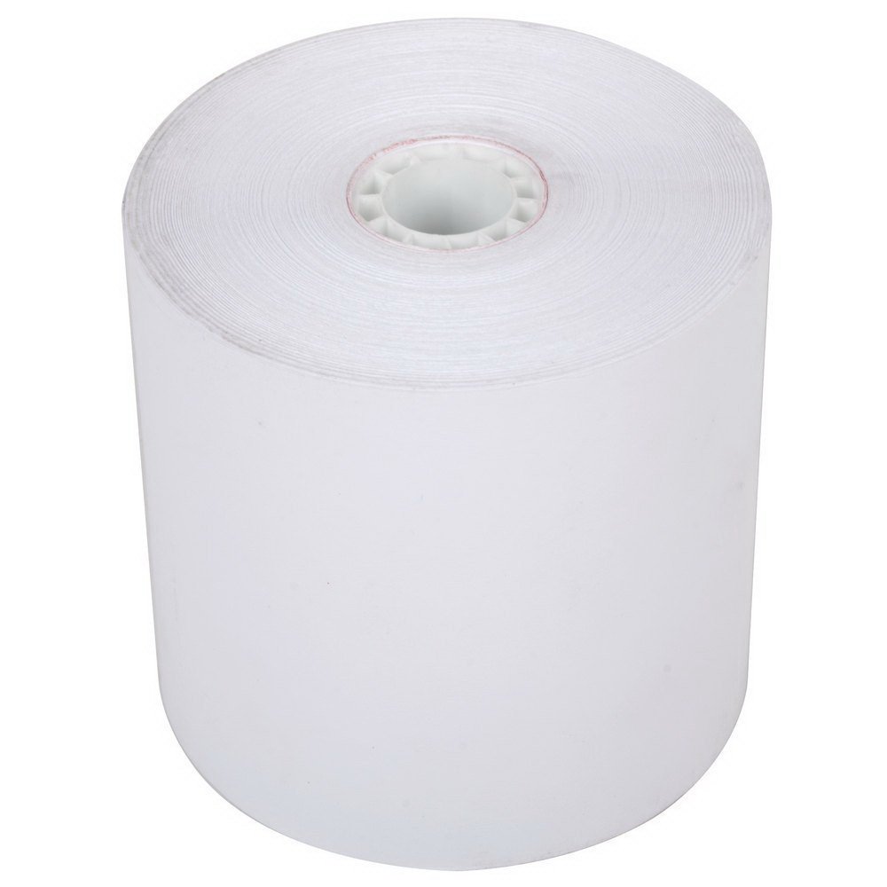 44mm x 150ft 1-Ply Bond Cash Register Paper Rolls - 100 Rolls/Case (White) for POS Systems, Receipt Printers, and Retail Businesses - Perfect for Grocery Stores, Restaurants, and Small Business Transactions
