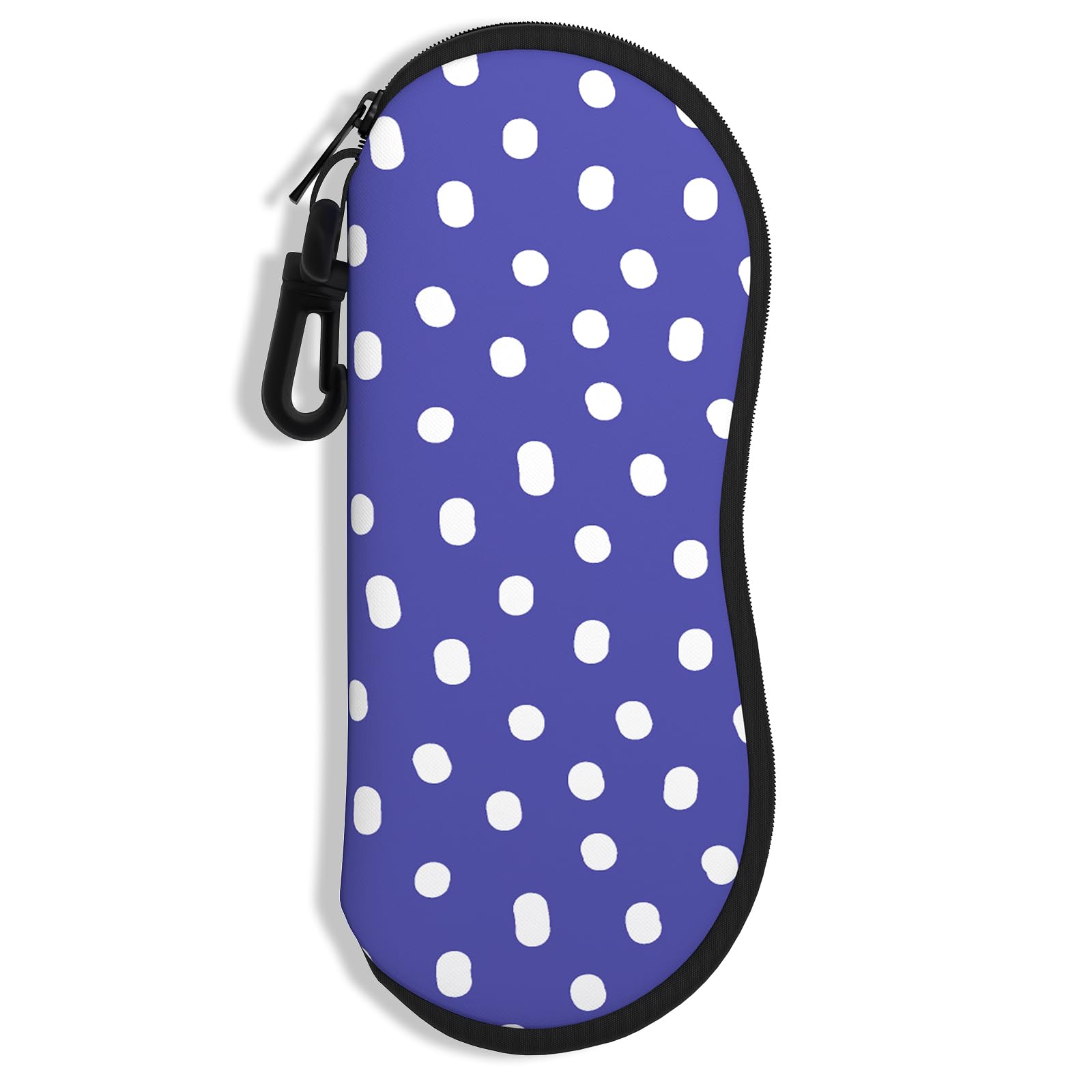 NPOOYI Sunglasses Soft Case - Ultra Light Portable Neoprene Zipper Eyeglass Holder with Carabiner Clip for Men & Women | Travel, Outdoor, Sports & Daily Use Protection