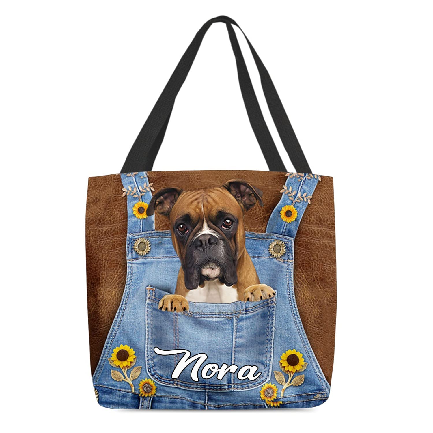 Personalized Dog Tote Bag for Women - Custom Shoulder Bag with Dog Design | Perfect Gift for Dog Moms & Dog Lovers | Trendy Handbag for Pet Owners | Great for Dog Parks, Shopping & Daily Use