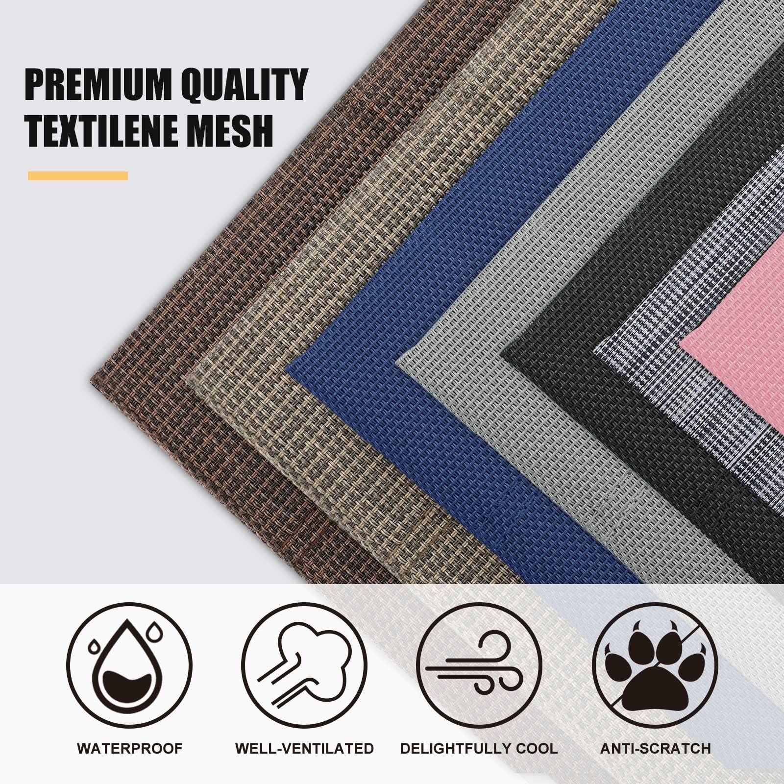 Veehoo Chew Proof Dog Bed - Cooling Raised Pet Cot with Aluminum Frame for Indoor/Outdoor Use - Large Grey