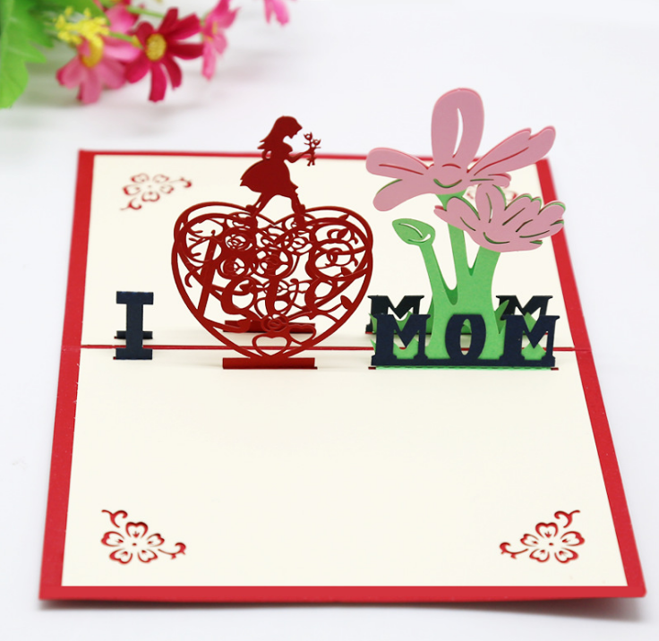 Beautiful Handmade Mother's Day Card - Floral Design with Heartfelt Message - Perfect for Mom's Birthday, Anniversary & Special Occasions