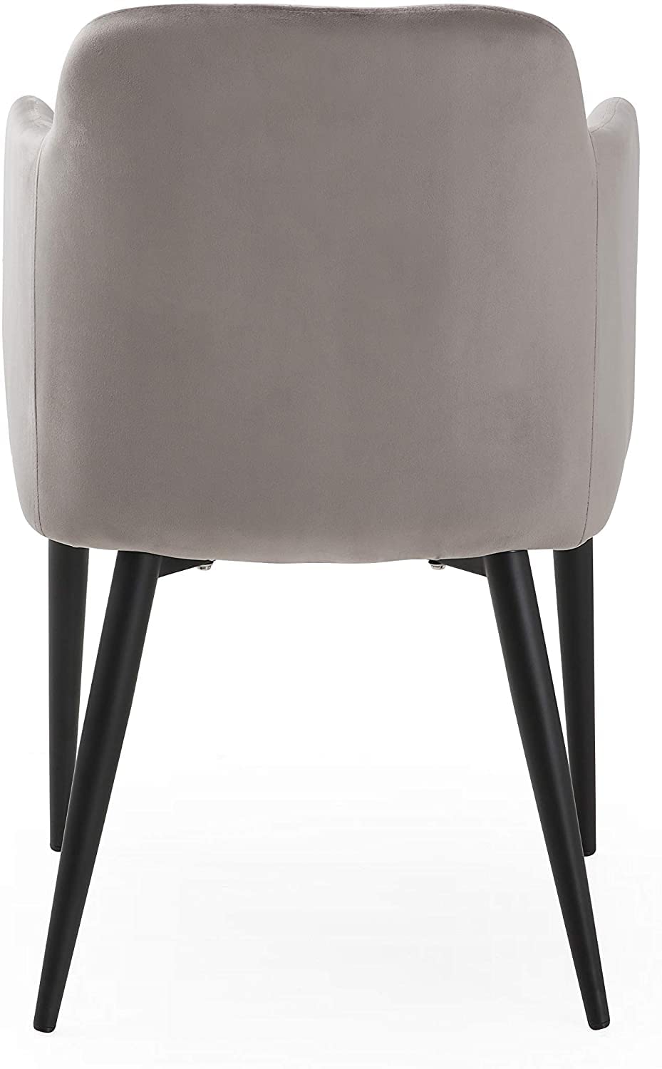 AC Pacific Jason Accent Chairs Set of 2 - Soft Upholstered Modern Armchairs with Black Metal Legs for Living Room, Bedroom & Home Office - Fossil Gray | Stylish & Durable Seating for Relaxing, Reading & Entertaining Guests