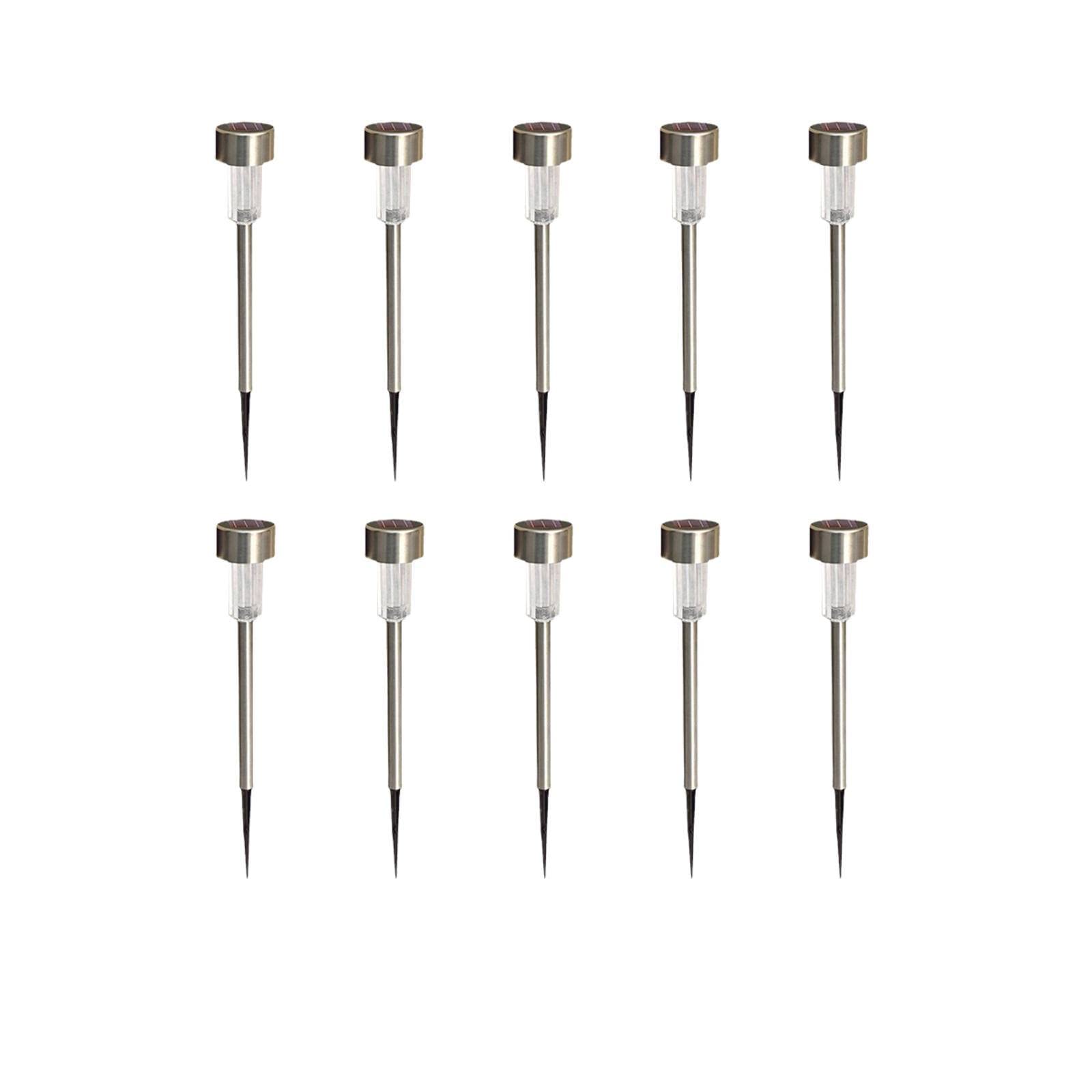 Solar Powered Outdoor Garden Lights - 10 Pack Waterproof LED Solar Lawn Lamps with 6-12 Hours Battery Life, Multi-Color Options for Patio, Yard, Pathway & Landscape Decoration
