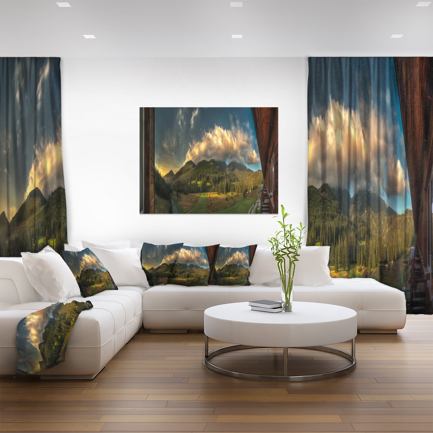 Stunning Hotel Room View Landscape Canvas Art Print - Scenic Cityscape Wall Decor for Living Room, Bedroom & Office