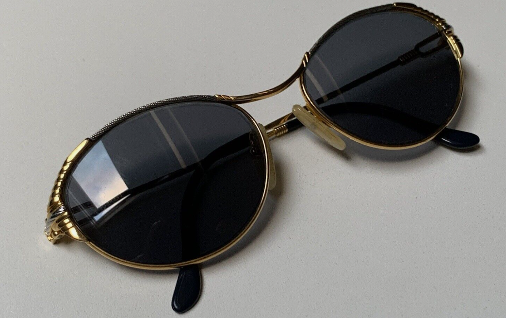 Fred 8463 FORCE 10 Black/Gold Oval Polarized Sunglasses for Men - UV Protection, Fashion Aviator Style, Perfect for Driving, Beach & Outdoor Activities