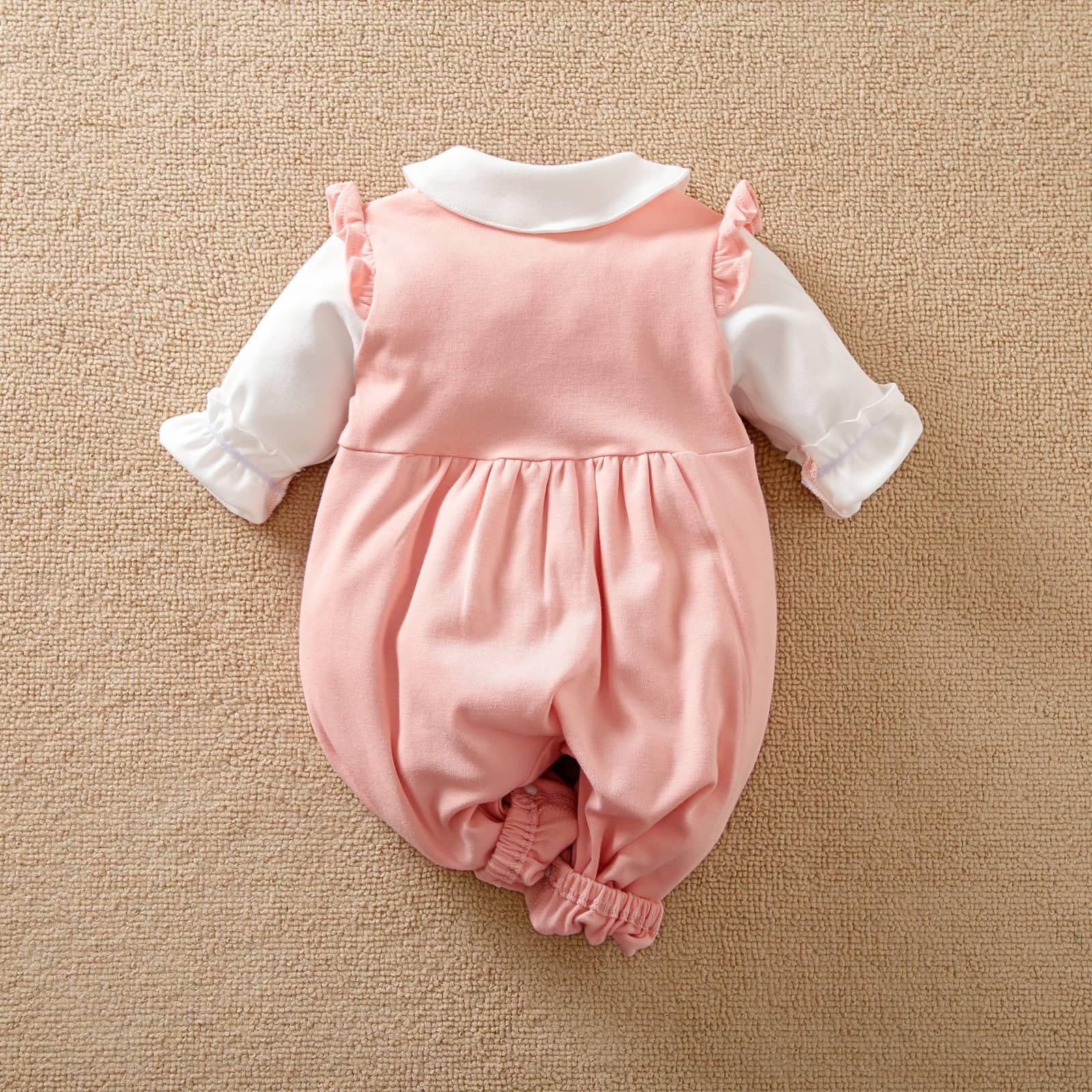 Adorable Bunny Romper Outfit for Newborn Baby Boys & Girls 0-18 Months - Long Sleeve Zipper Onesie with Rabbit Ears Hoodie - Perfect for Easter, Photoshoots & Playtime