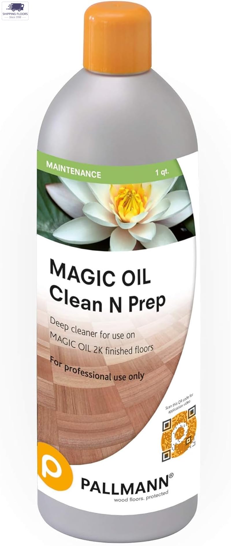 Pallmann Clean N Prep 32 oz - Heavy Duty Oil-Based Floor Cleaner & Degreaser for Wood, Concrete & Tile Floors | Perfect for Garage, Workshop & Industrial Use