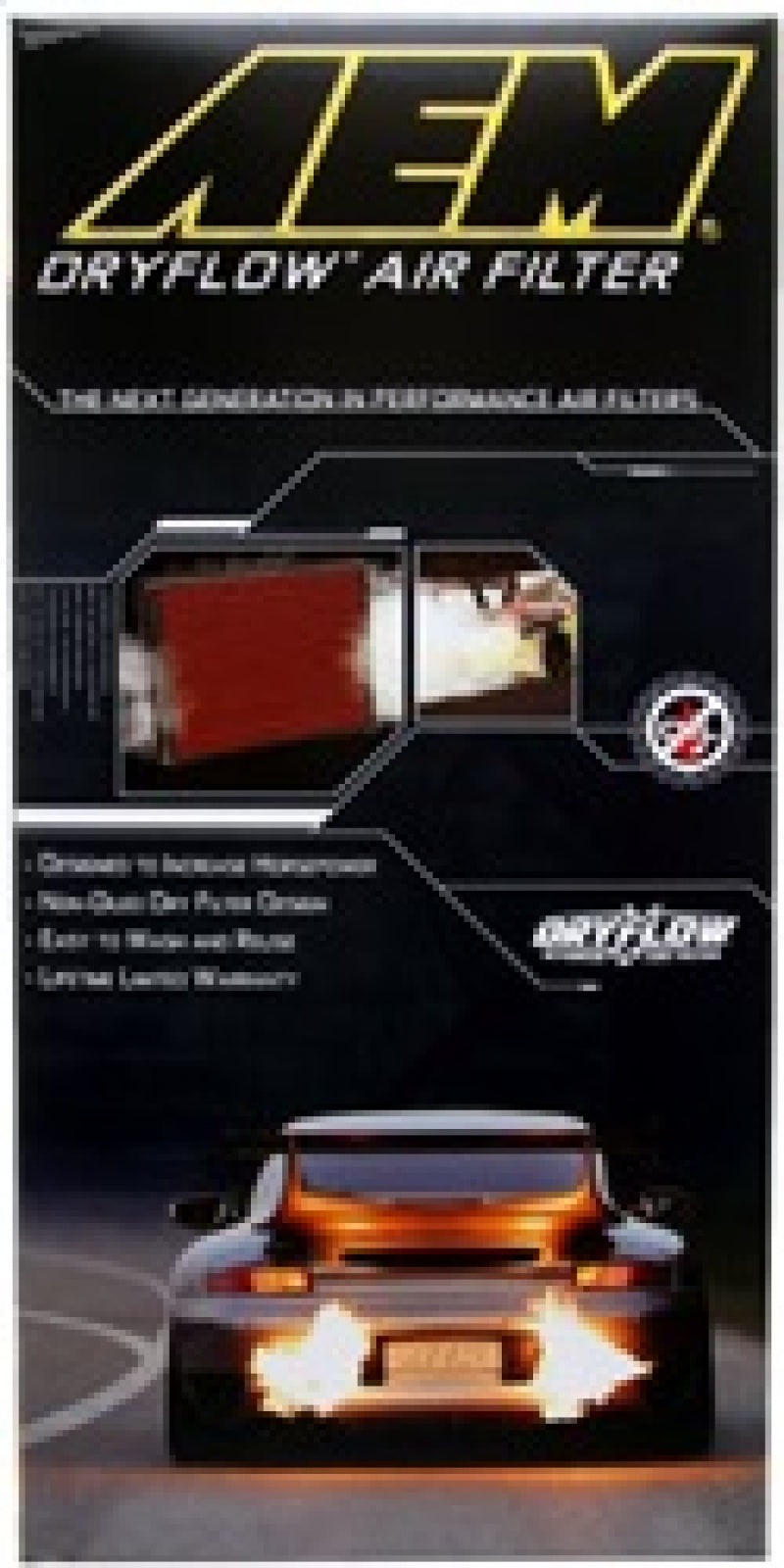 AEM 98-10 Mercedes C/CLK/E/GL/ML/R/S/SL Class Dryflow Performance Air Filter - High Flow Replacement for Improved Engine Power & Fuel Efficiency