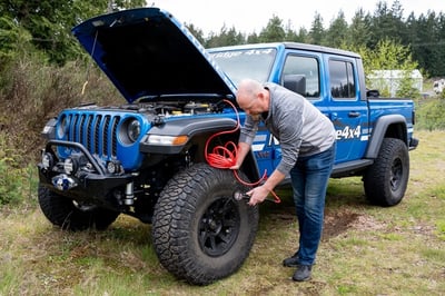 Grimm Offroad Air Compressor Hose Kit - Heavy Duty 12V Portable Air Hose for Off-Road Vehicles, ATVs & Trucks - Perfect for Tire Inflation, Air Tools & Emergency Roadside Repairs