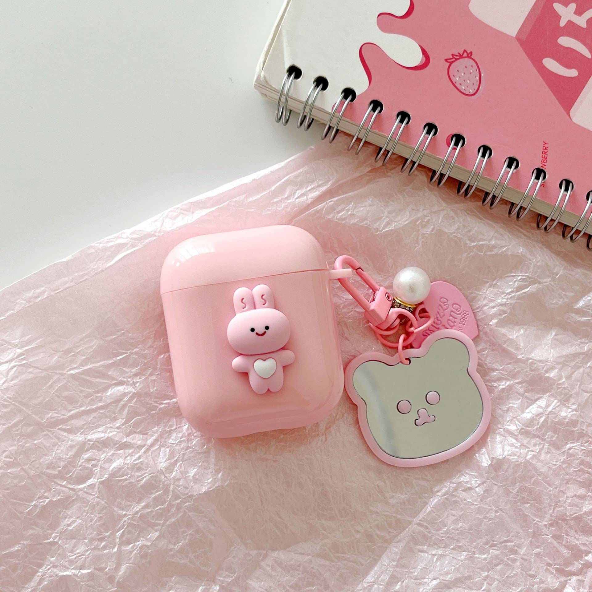 Cute Shockproof AirPods Case Cover Compatible with AirPods 1 & 2 - Wireless Charging Support - Perfect for Travel, Workout & Daily Use
