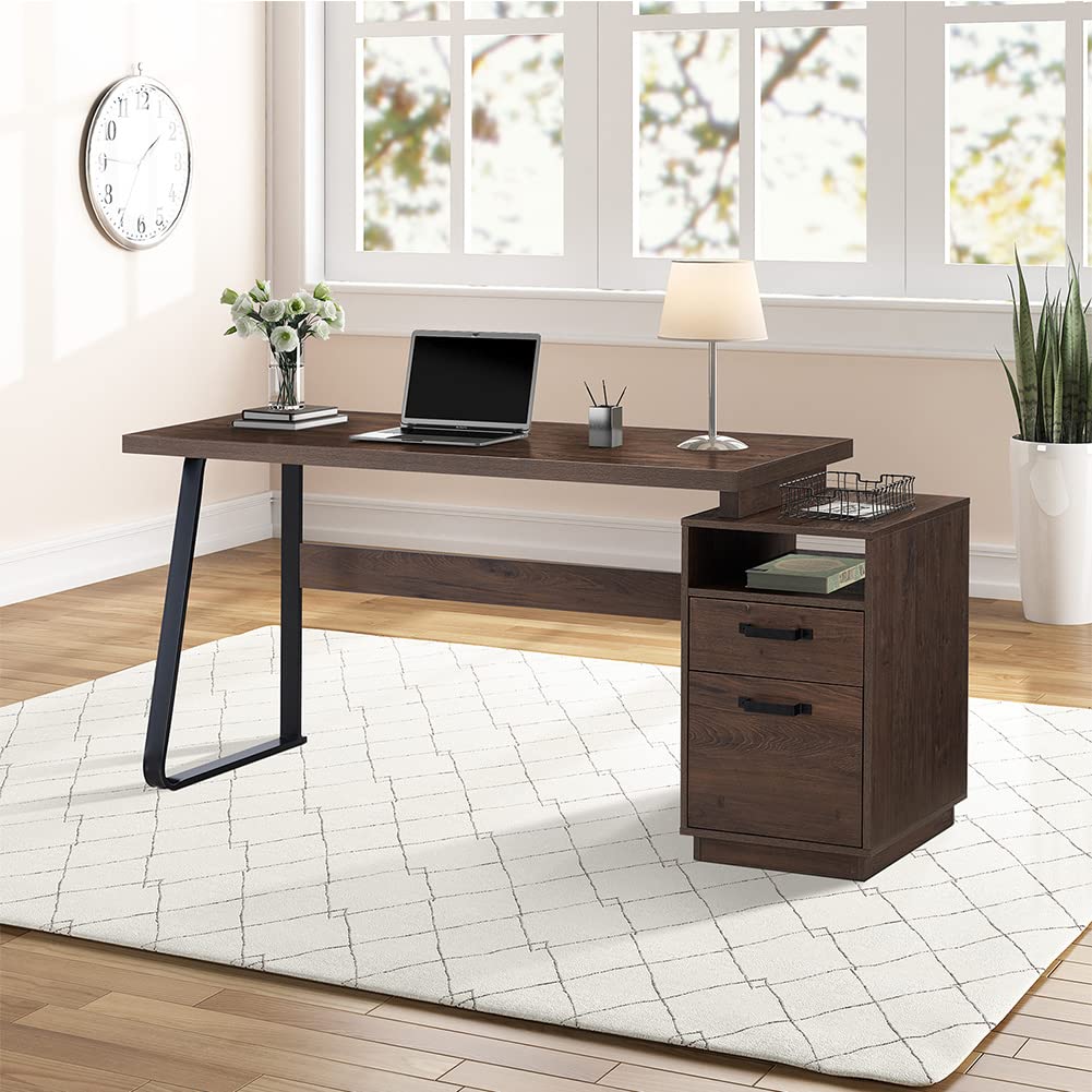 65 Inch ZCBYBT Writing Desk with Drawers - Study Desk, Computer Desk with File Storage - Perfect for Home Office, Student Study & Small Space Workstations