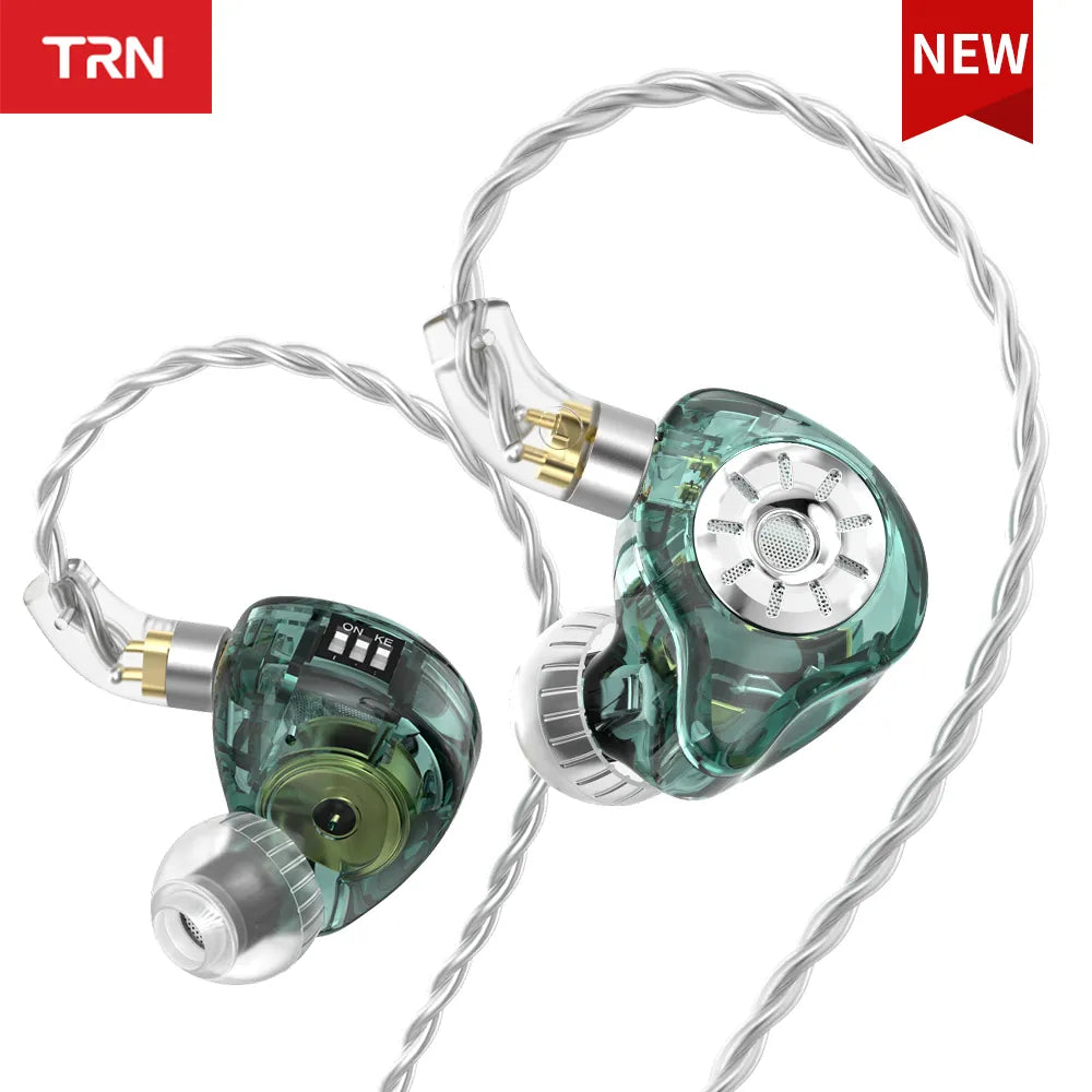 TRN ST1 PRO Hybrid Driver In-Ear Monitors - 1DD + 1BA Wired Earphones for Audiophiles, Musicians & Gamers | Perfect for Studio Recording, Live Performance & Mobile Gaming