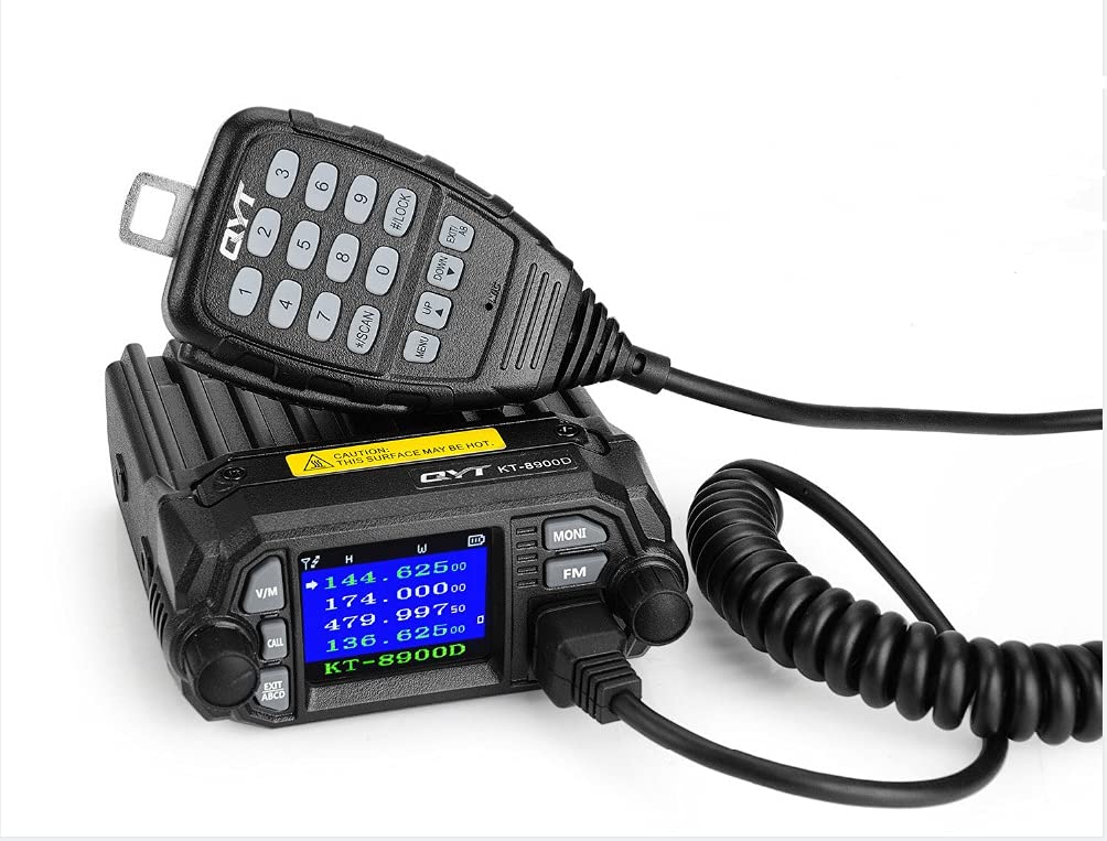 QYT KT-8900D Upgraded Dual Band Mini Car Radio - VHF UHF Two Way Mobile Transceiver with USB Programming Cable for Truckers, Off-Road Adventures & Emergency Communication