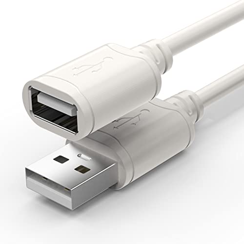 CHOSEAL 6.6ft USB 2.0 Extension Cable - Male to Female USB Extender Cord for Webcam, Gamepad, Keyboard, Flash Drive, Hard Drive, Printer - High Speed Data Transfer for Home & Office Use