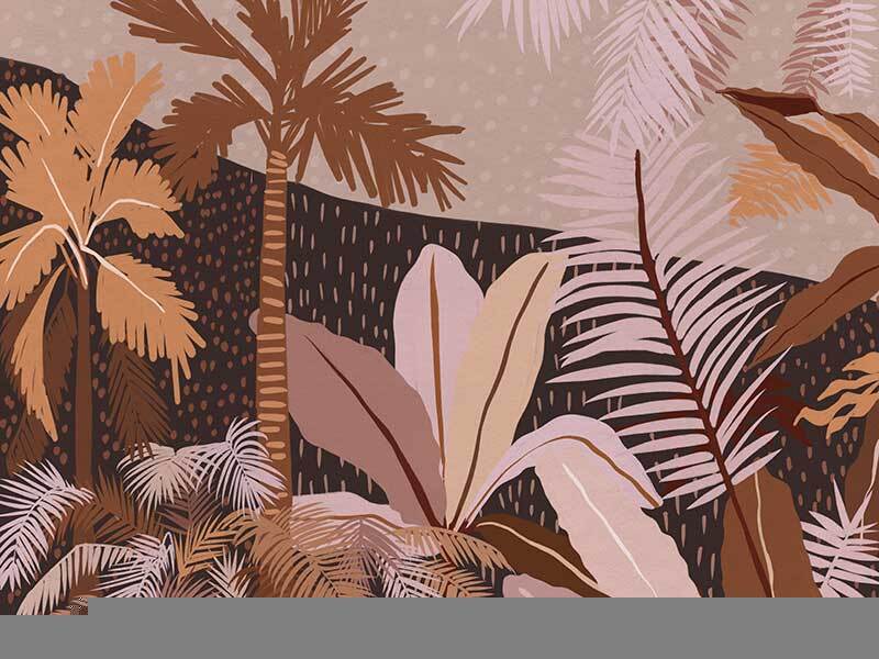 Dark Tropics Canvas Art Print - Tropical Landscape Wall Decor for Living Room, Bedroom & Office - Perfect for Home & Office Decoration