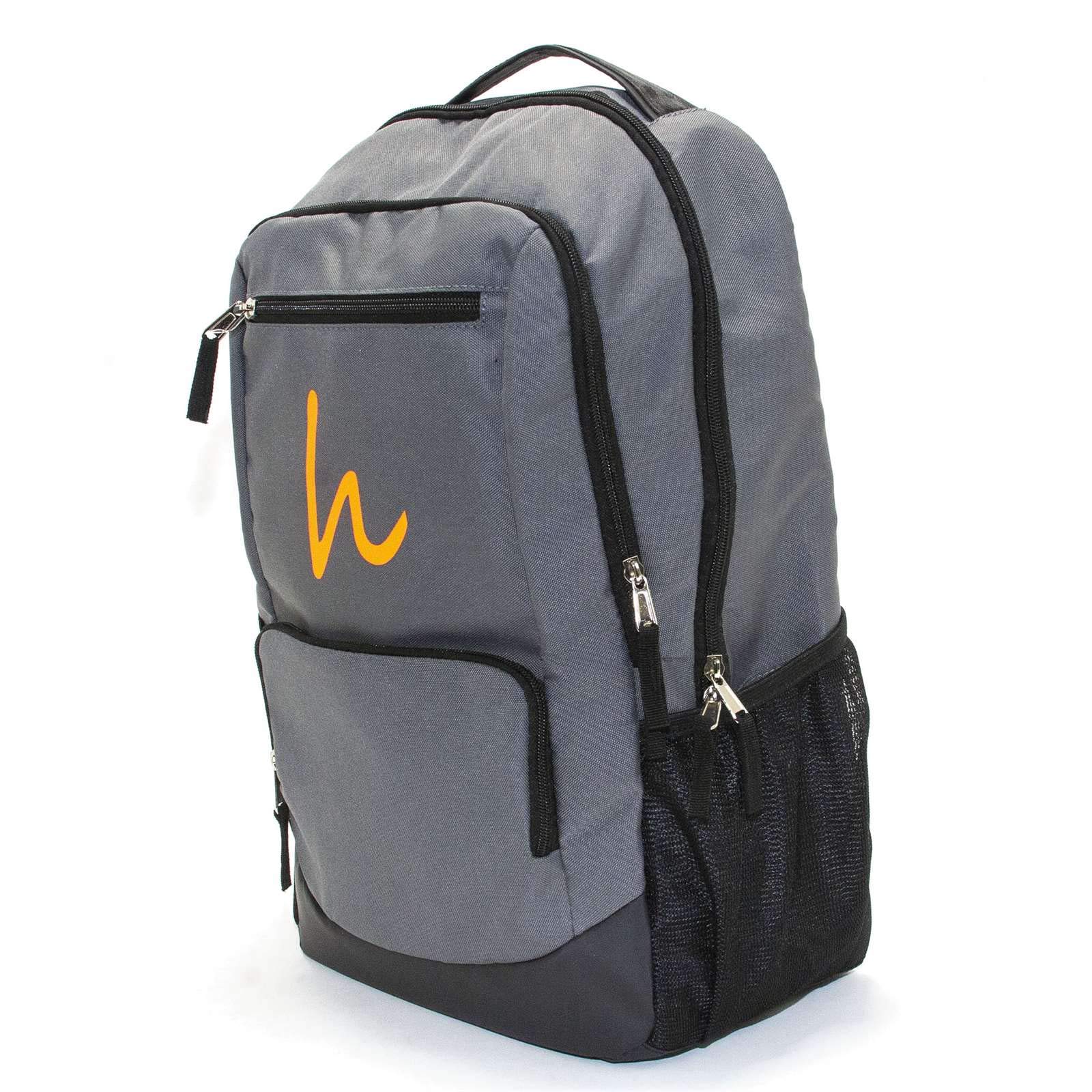 17 Inch Hakki Lightweight Laptop Backpack with Padded Sleeve - Waterproof Travel Rucksack for Men & Women (Gray) - Perfect for Work, School, College and Outdoor Adventures