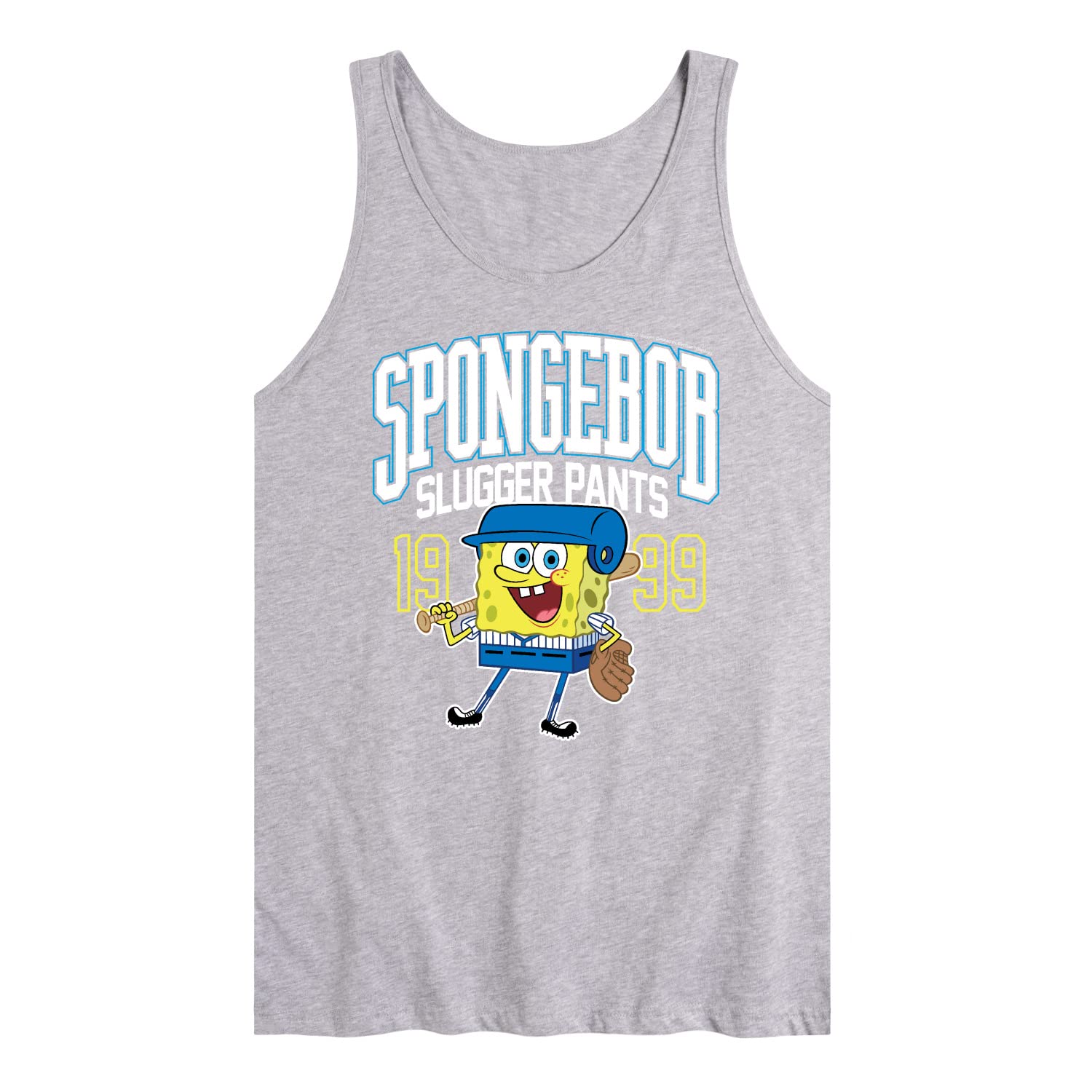 SpongeBob SquarePants Men's Jersey Tank Top - Cartoon Character Graphic Muscle Tee for Summer & Casual Wear - Perfect for Beach, Gym, and Lounge