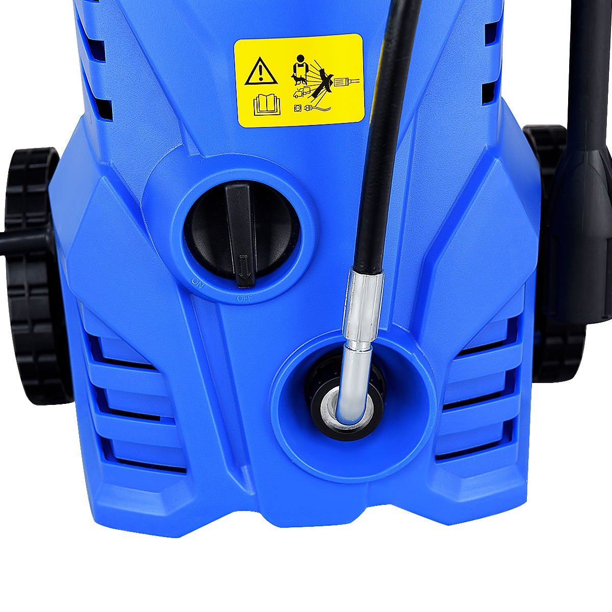Happygrill 2030PSI Electric Pressure Washer - 1.6GPM High Power Pressure Sprayer with 16.5ft Hose, Wash Brush & Soap Bottle - 1800W Heavy Duty Cleaner for Driveway, Deck, Patio, Car Washing & Outdoor Cleaning
