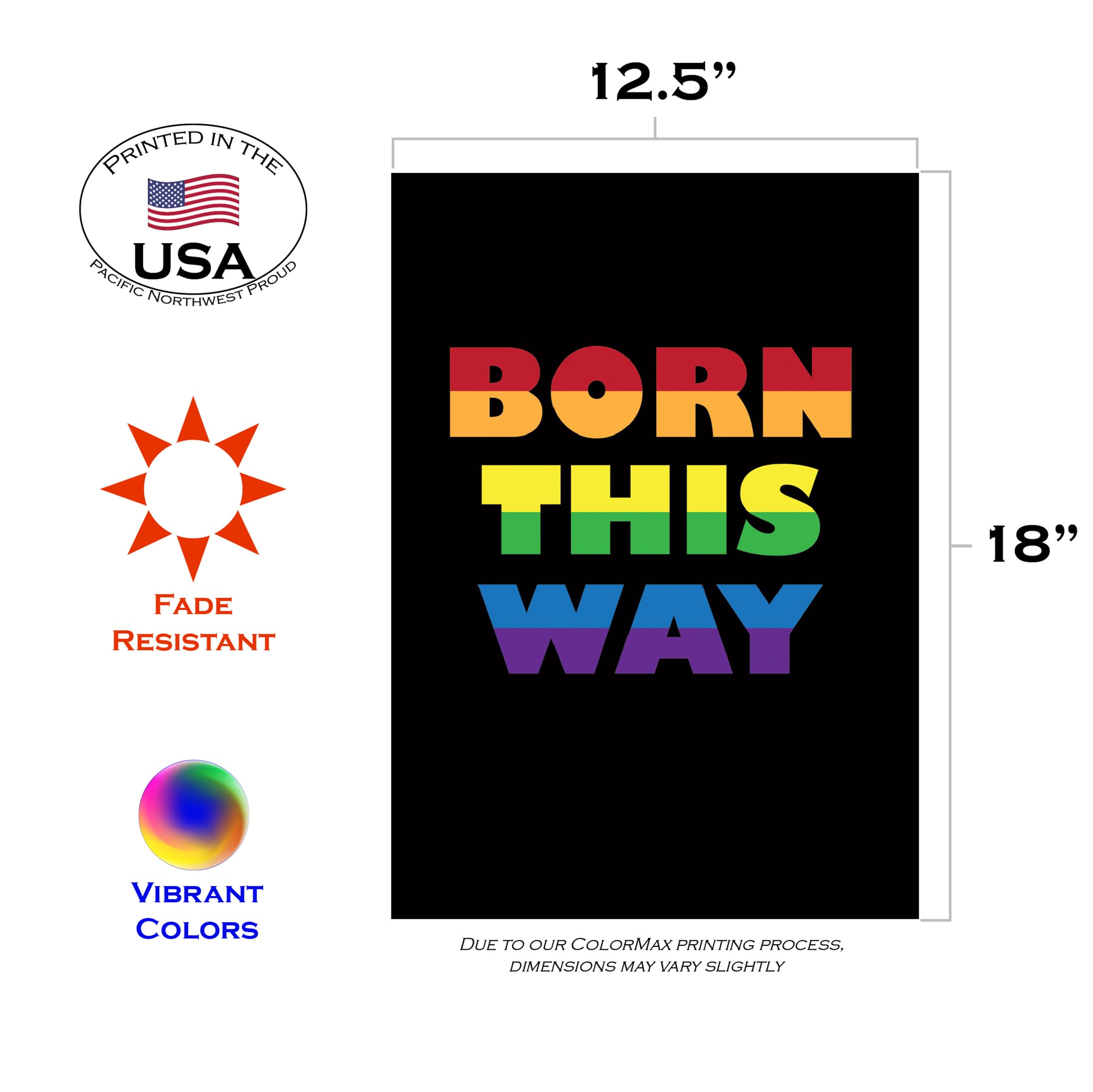 Toland Home Garden 12x18 Inch Double Sided Pride Flag - LGBTQIA+ Rainbow Garden Flag for Outdoor Yard Decoration, Housewarming Gift & LGBTQ Support - Perfect for Pride Month, Front Yard Display & Ally Showcase